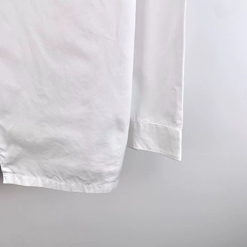 Prada Prada White Cotton Long Sleeve Zipper Shirt Size M / US 6-8 / IT 42-44 - 4 Thumbnail