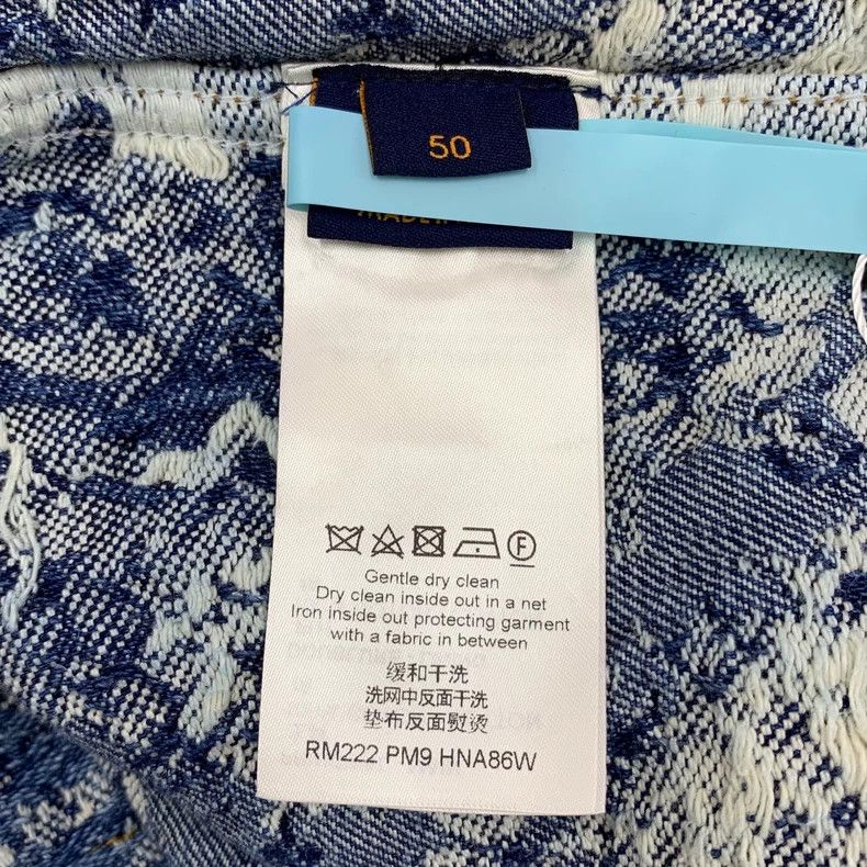 Louis Vuitton Louis Vuitton Blue Floral Denim Jacket Size L / US 10 / IT 46 - 8 Thumbnail
