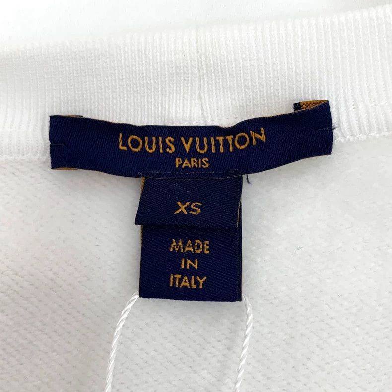 Louis Vuitton Louis Vuitton White Logo Cotton Crop Sweatshirt Size XS / US 0-2 / IT 36-38 - 5 Thumbnail