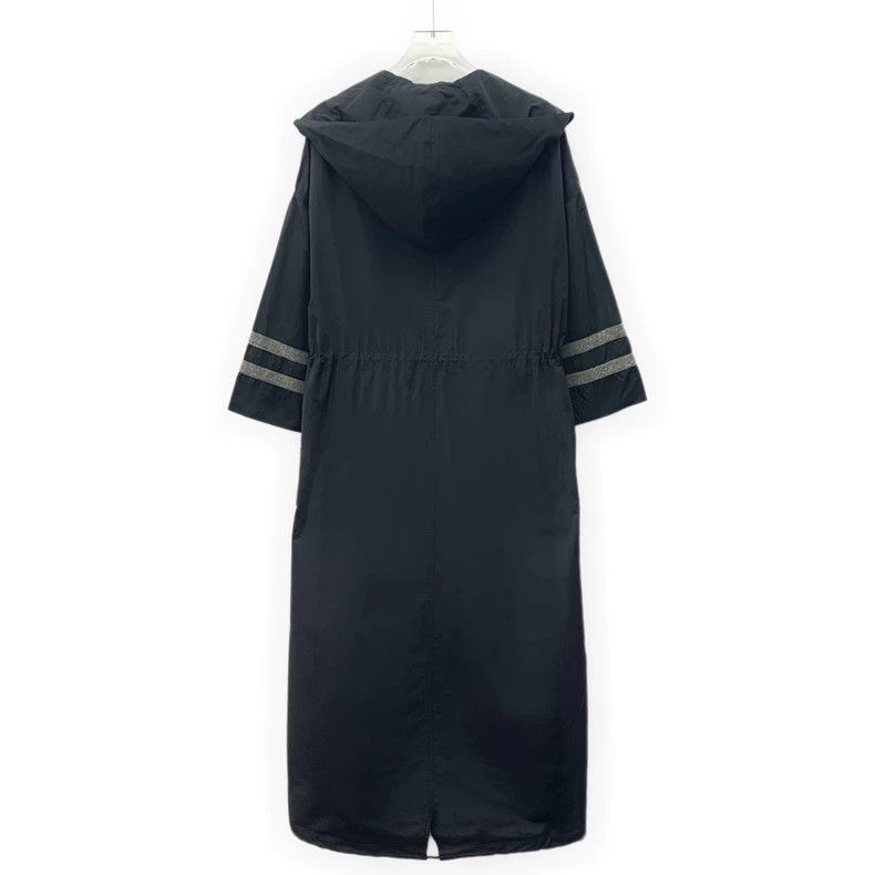 Brunello Cucinelli Brunello Cucinelli Black Double-Breasted Trench Coat Size M / US 6-8 / IT 42-44 - 2 Thumbnail