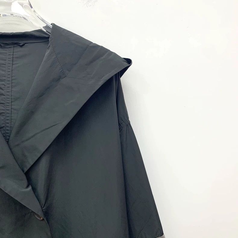 Brunello Cucinelli Brunello Cucinelli Black Double-Breasted Trench Coat Size M / US 6-8 / IT 42-44 - 3 Thumbnail