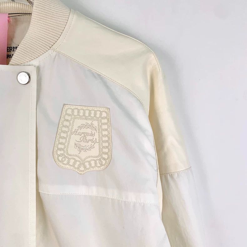 Hermes Hermes Color Logo Embroidered Long Sleeve Jacket Size XXS / US 00 / IT 34 - 3 Thumbnail