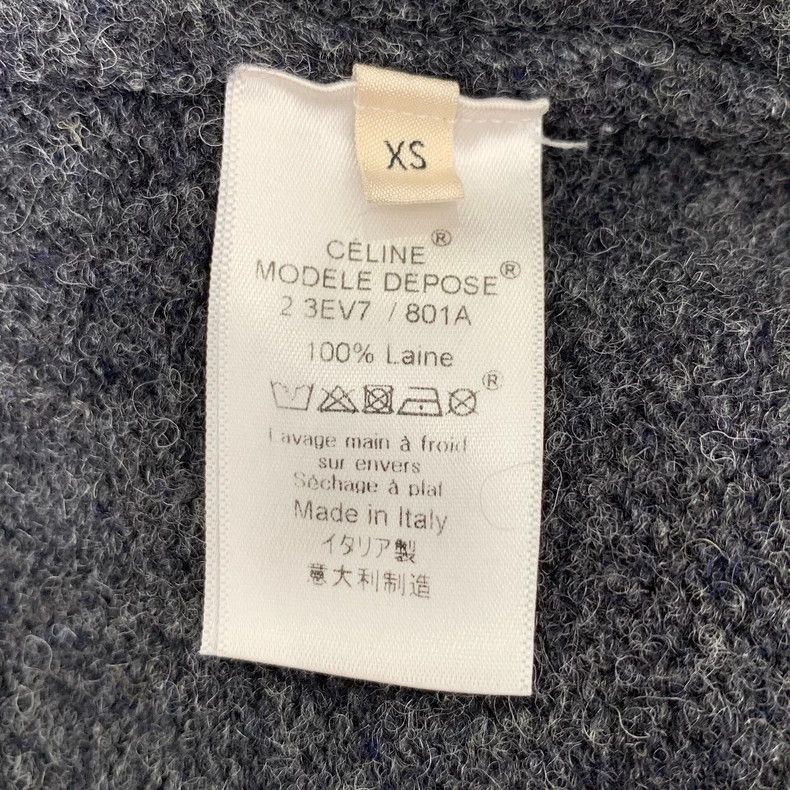 Celine Celine Gray Wool V-Neck Long Sleeve Sweater Size XS / US 0-2 / IT 36-38 - 6 Thumbnail
