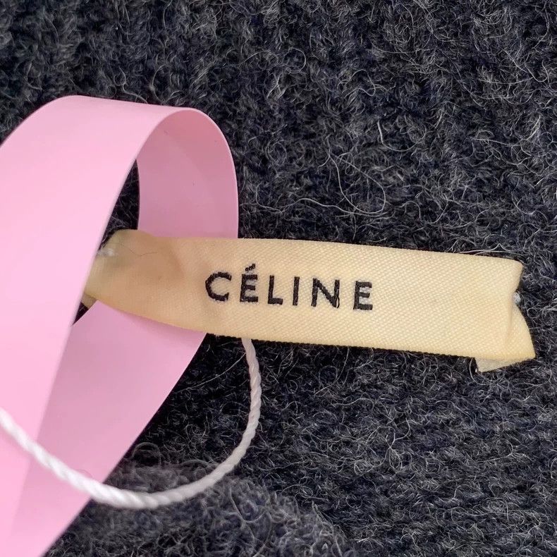 Celine Celine Gray Wool V-Neck Long Sleeve Sweater Size XS / US 0-2 / IT 36-38 - 5 Thumbnail