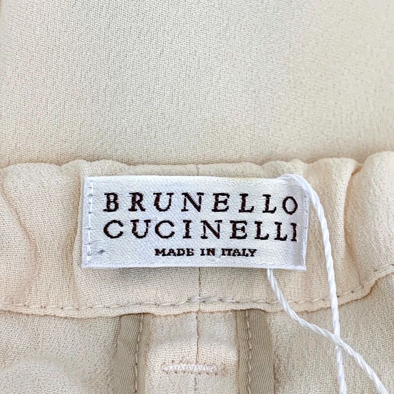 Brunello Cucinelli Brunello Cucinelli Beige Silk Shorts Size 38 Size 38" / US 16 / IT 52 - 5 Thumbnail