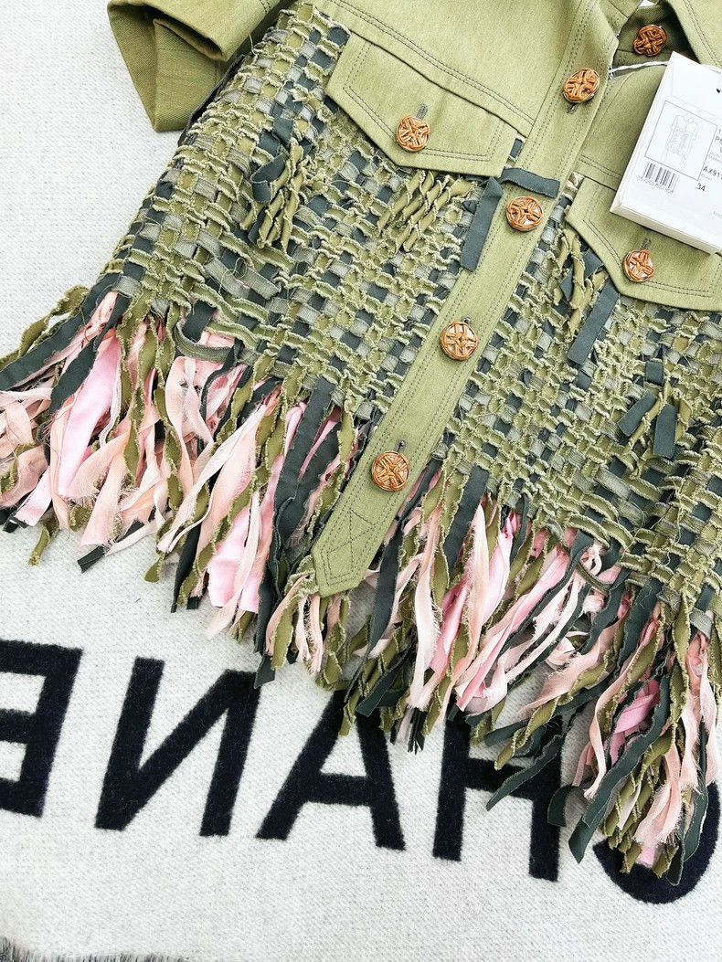 Chanel Chanel Green Flap Fringe Short Sleeve Set Size S / US 4 / IT 40 - 2 Thumbnail
