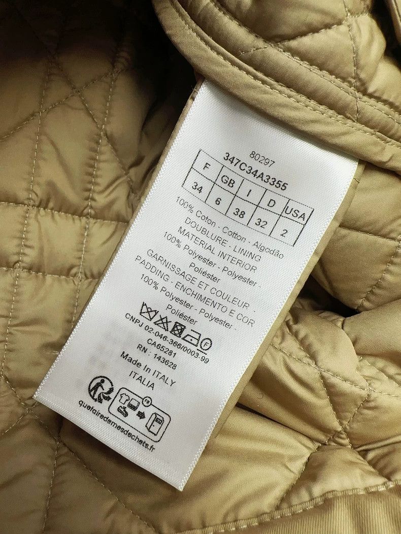 Dior Beige Quilted Long Sleeve Jacket Size L / US 10 / IT 46 - 6 Thumbnail
