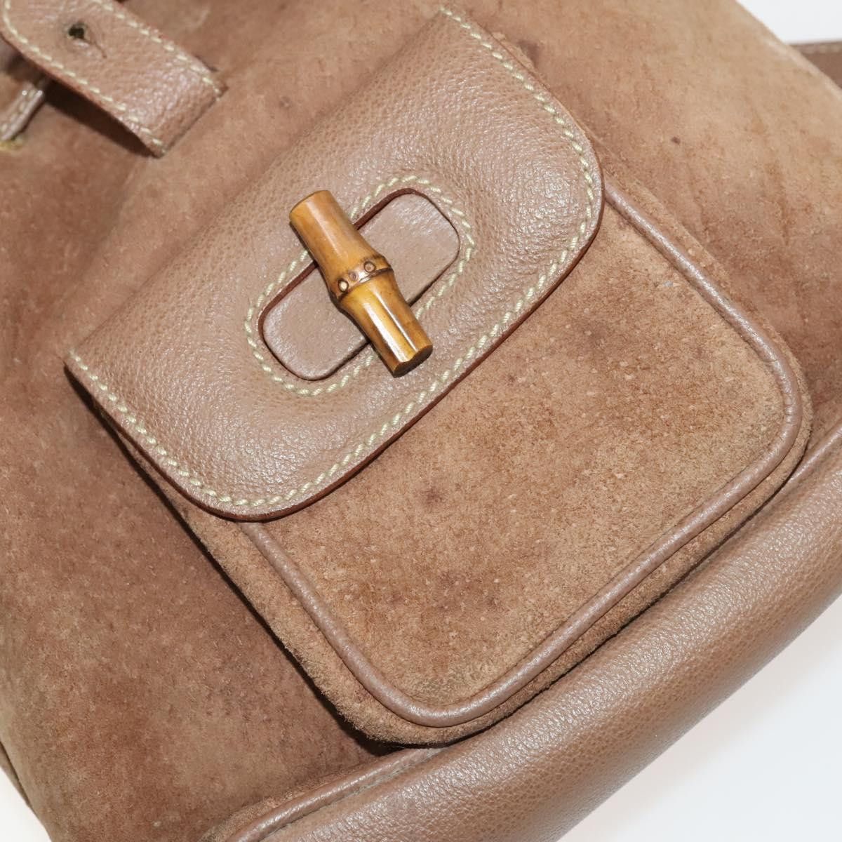 Gucci GUCCI Backpack Leather Brown Gold 003 3444 0030 Auth 121800 Size ONE SIZE - 25 Thumbnail