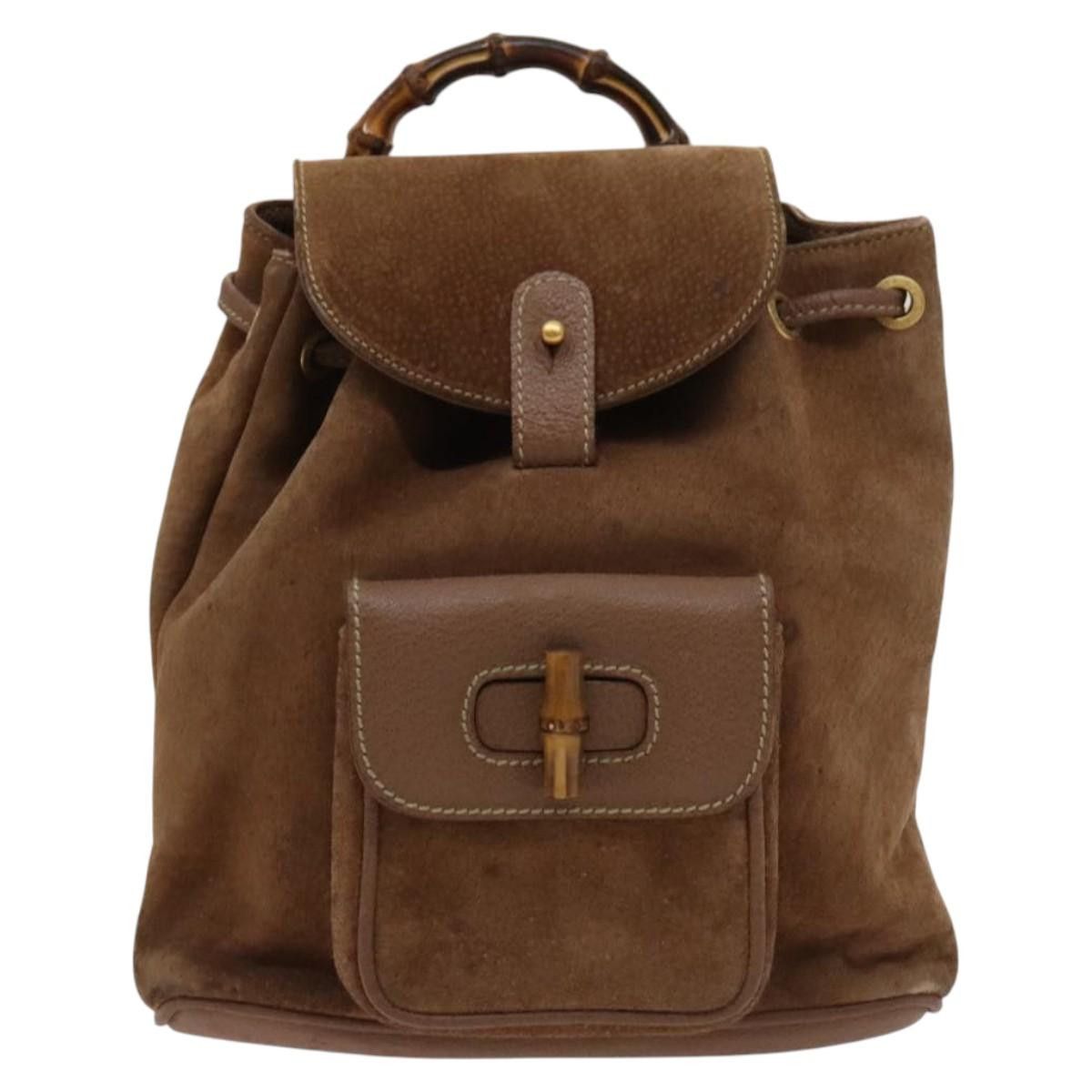 Gucci GUCCI Backpack Leather Brown Gold 003 3444 0030 Auth 121800 Size ONE SIZE - 13 Thumbnail