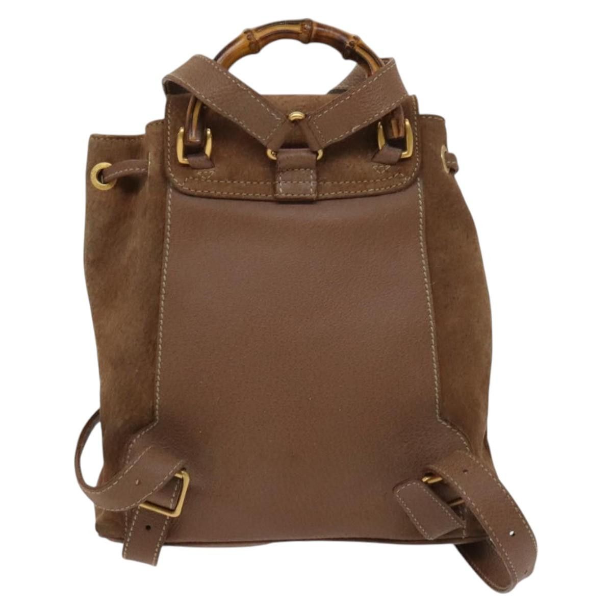 Gucci GUCCI Backpack Leather Brown Gold 003 3444 0030 Auth 121800 Size ONE SIZE - 2 Thumbnail