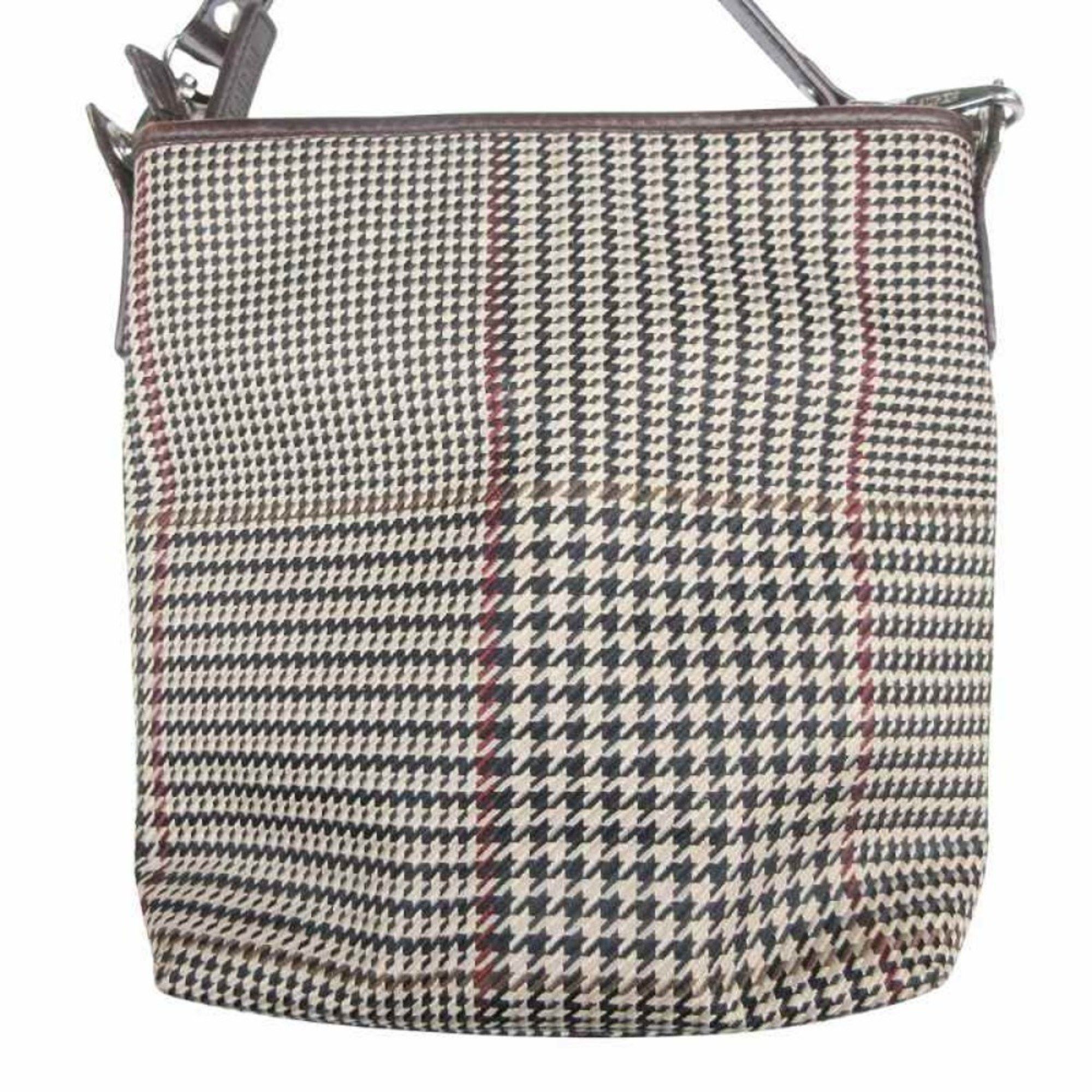Ralph Lauren RALPH LAUREN Houndstooth Check Shoulder Bag Pochette Sacoche Beige Brown Women's Size ONE SIZE - 3 Thumbnail