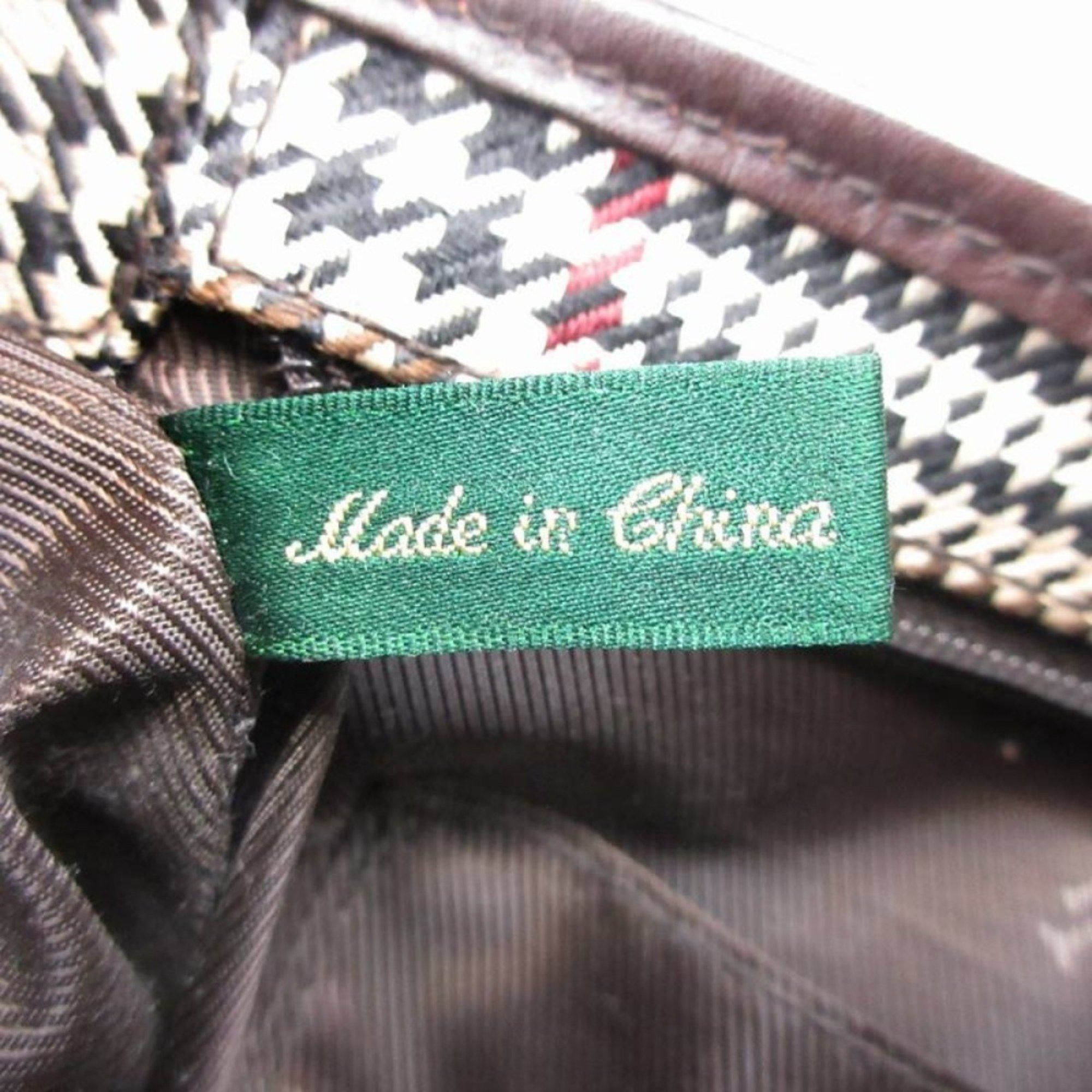 Ralph Lauren RALPH LAUREN Houndstooth Check Shoulder Bag Pochette Sacoche Beige Brown Women's Size ONE SIZE - 7 Thumbnail