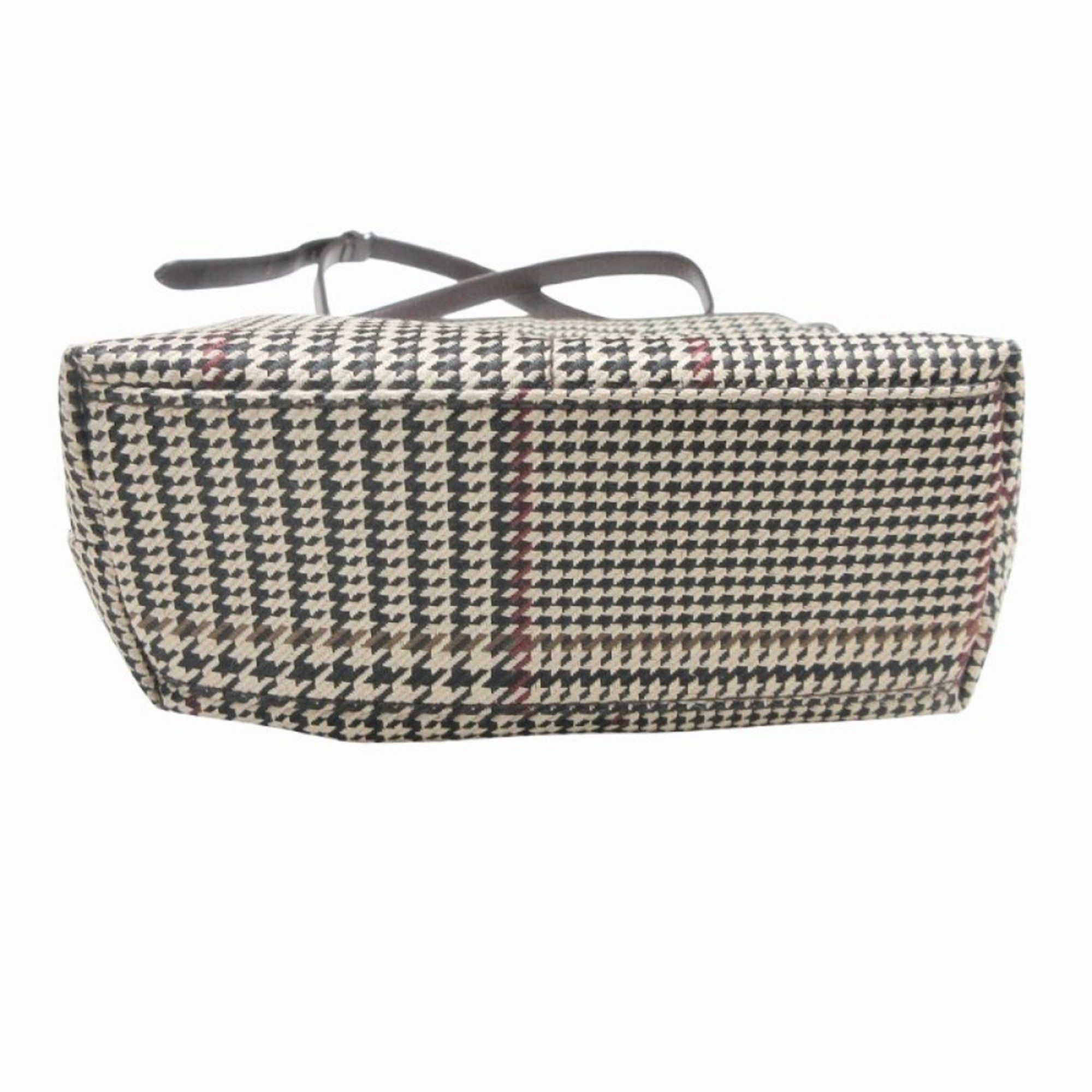 Ralph Lauren RALPH LAUREN Houndstooth Check Shoulder Bag Pochette Sacoche Beige Brown Women's Size ONE SIZE - 4 Thumbnail
