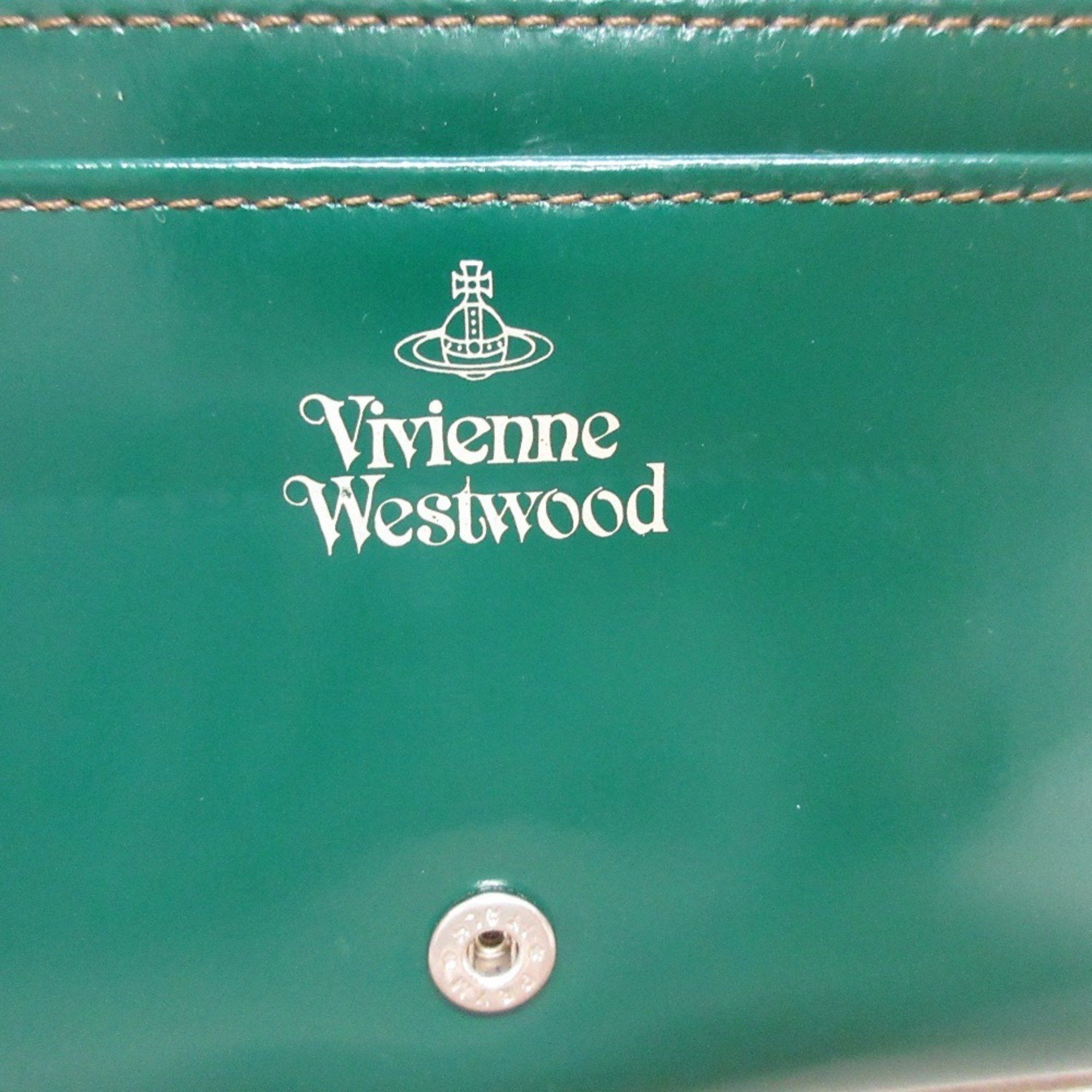 Vivienne Westwood Vivienne Westwood Leather Long Wallet, Bi-fold, Green, Women's Size ONE SIZE - 11 Thumbnail