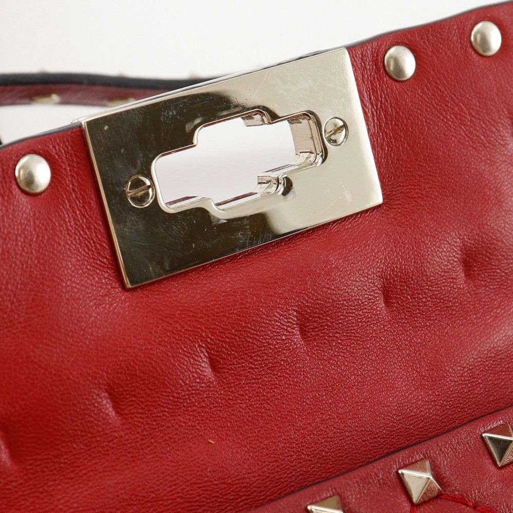 Valentino Valentino Valentino Garavani Rockstuds Leather Shoulder Bag Leather Crossbody Bag MW0BCA23NAP Size ONE SIZE - 14 Thumbnail
