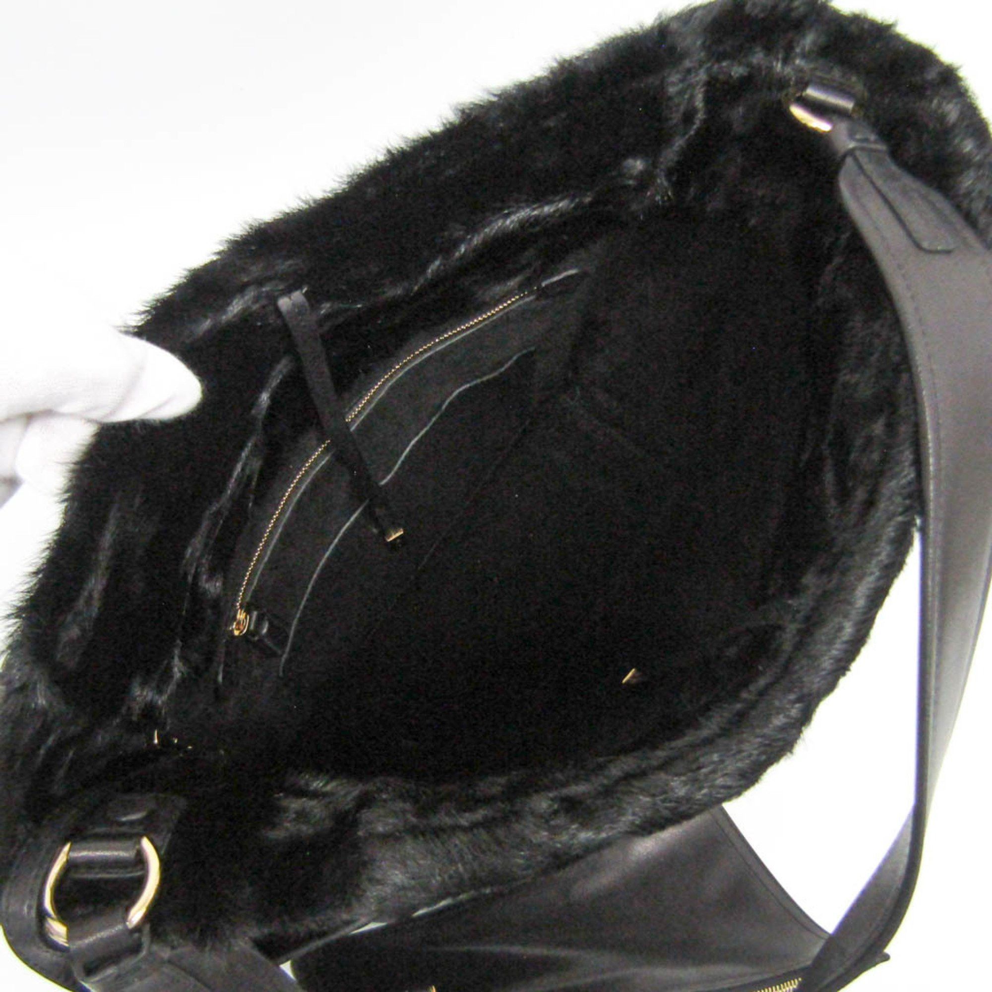 Salvatore Ferragamo Salvatore Ferragamo RG-21 G839 Women's Leather,Leather Tote Bag Black Size ONE SIZE - 4 Thumbnail