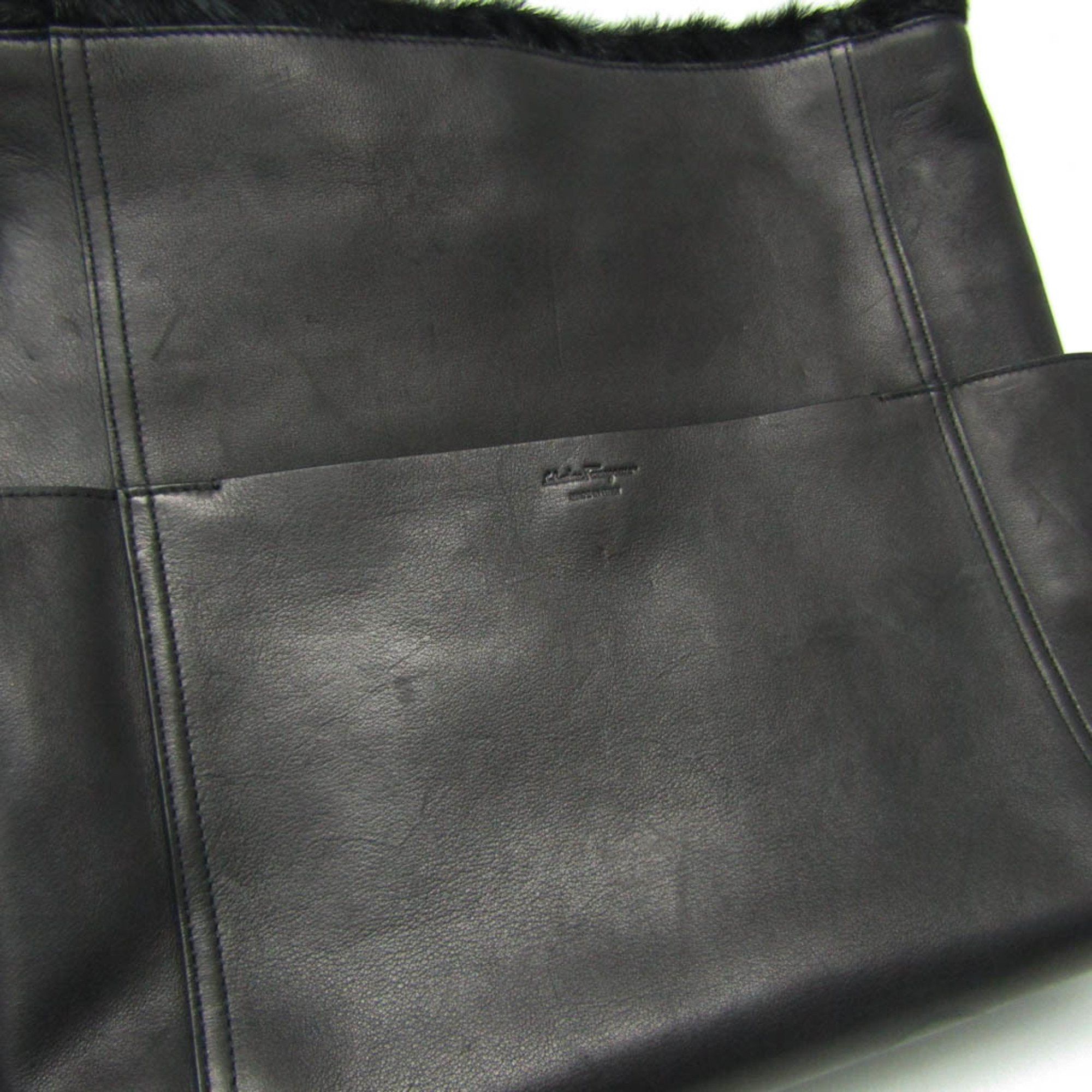 Salvatore Ferragamo Salvatore Ferragamo RG-21 G839 Women's Leather,Leather Tote Bag Black Size ONE SIZE - 6 Thumbnail