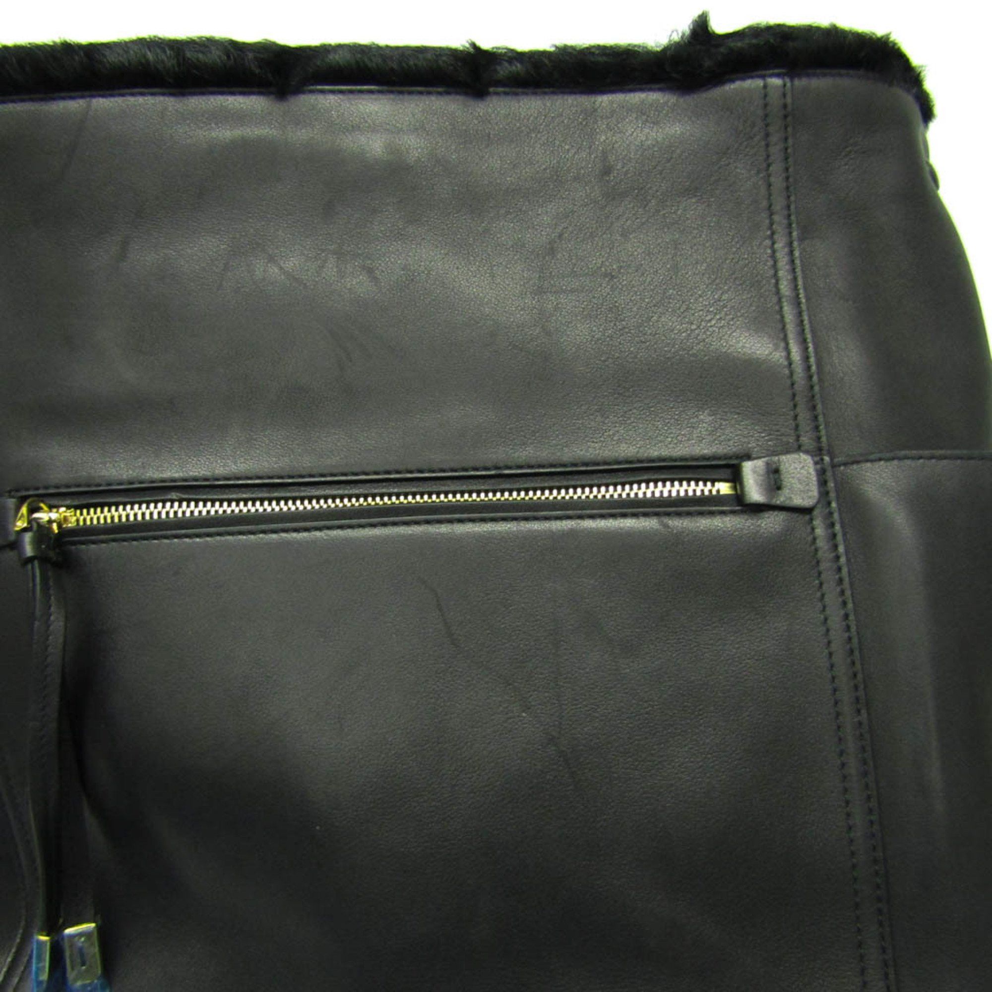 Salvatore Ferragamo Salvatore Ferragamo RG-21 G839 Women's Leather,Leather Tote Bag Black Size ONE SIZE - 5 Thumbnail