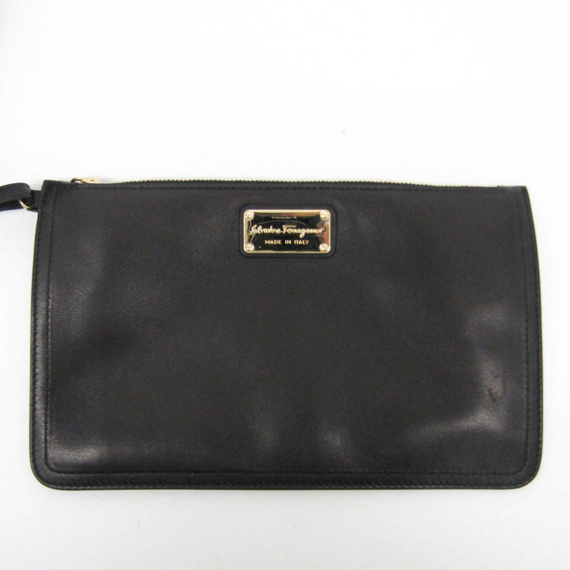 Salvatore Ferragamo Salvatore Ferragamo RG-21 G839 Women's Leather,Leather Tote Bag Black Size ONE SIZE - 9 Thumbnail