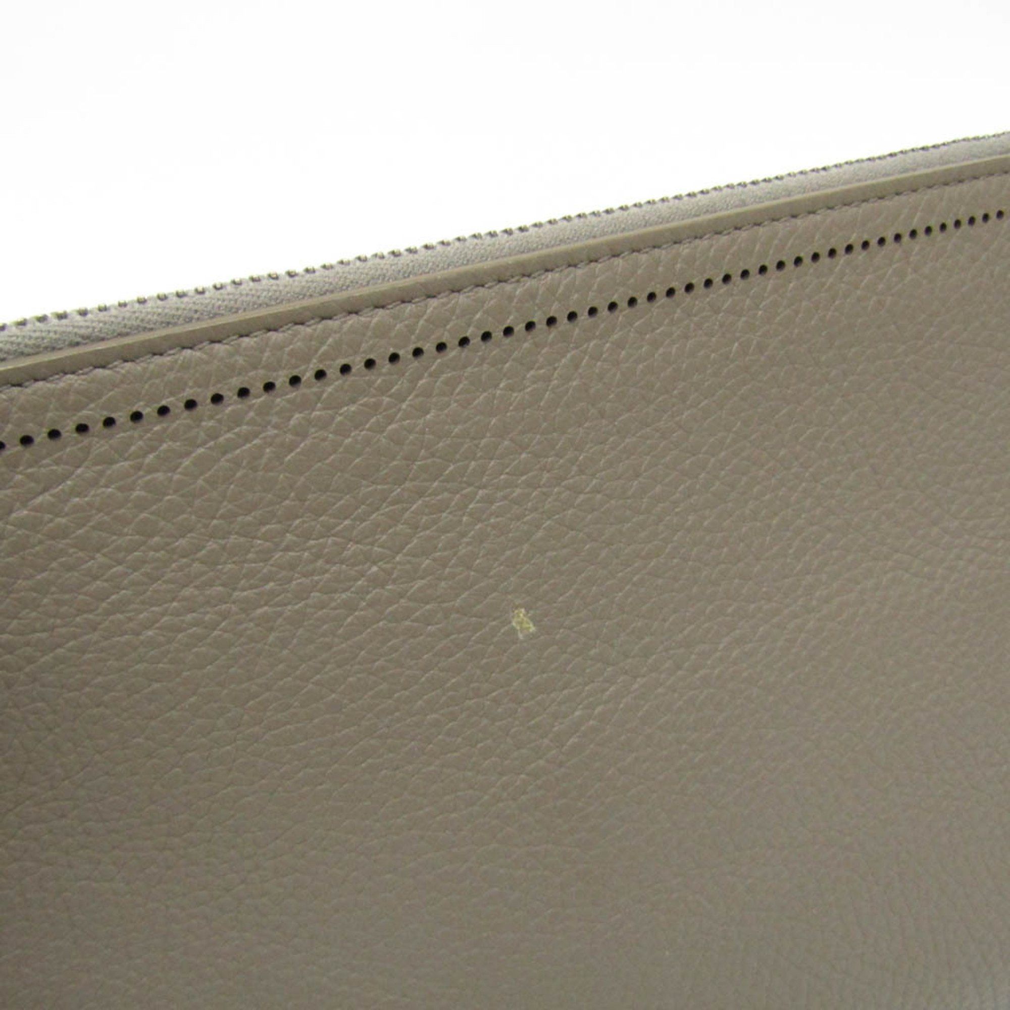 Balenciaga Balenciaga Classical Clutch Pouch 459511 Women,Men Leather Clutch Bag Grayish Size ONE SIZE - 4 Thumbnail