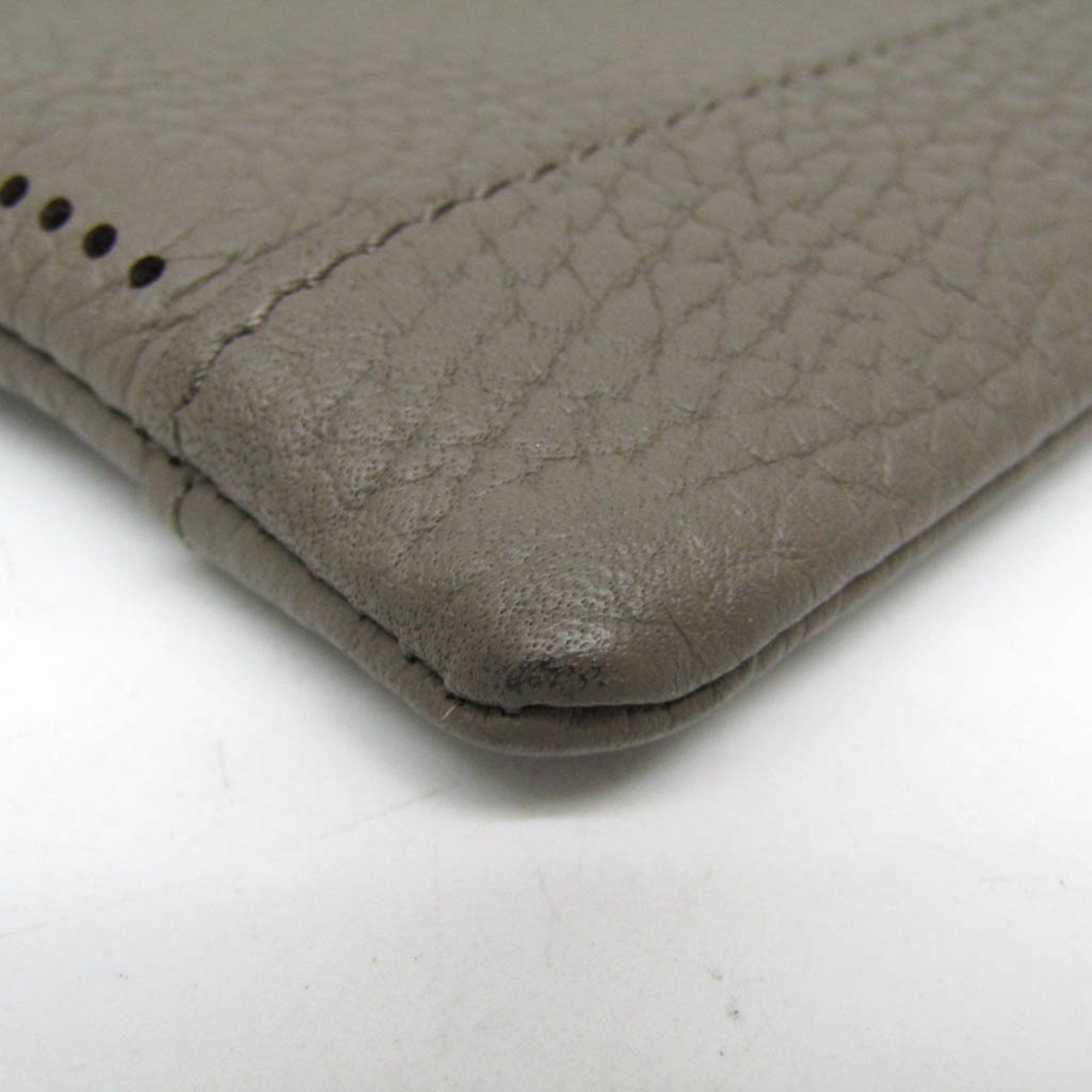 Balenciaga Balenciaga Classical Clutch Pouch 459511 Women,Men Leather Clutch Bag Grayish Size ONE SIZE - 6 Thumbnail