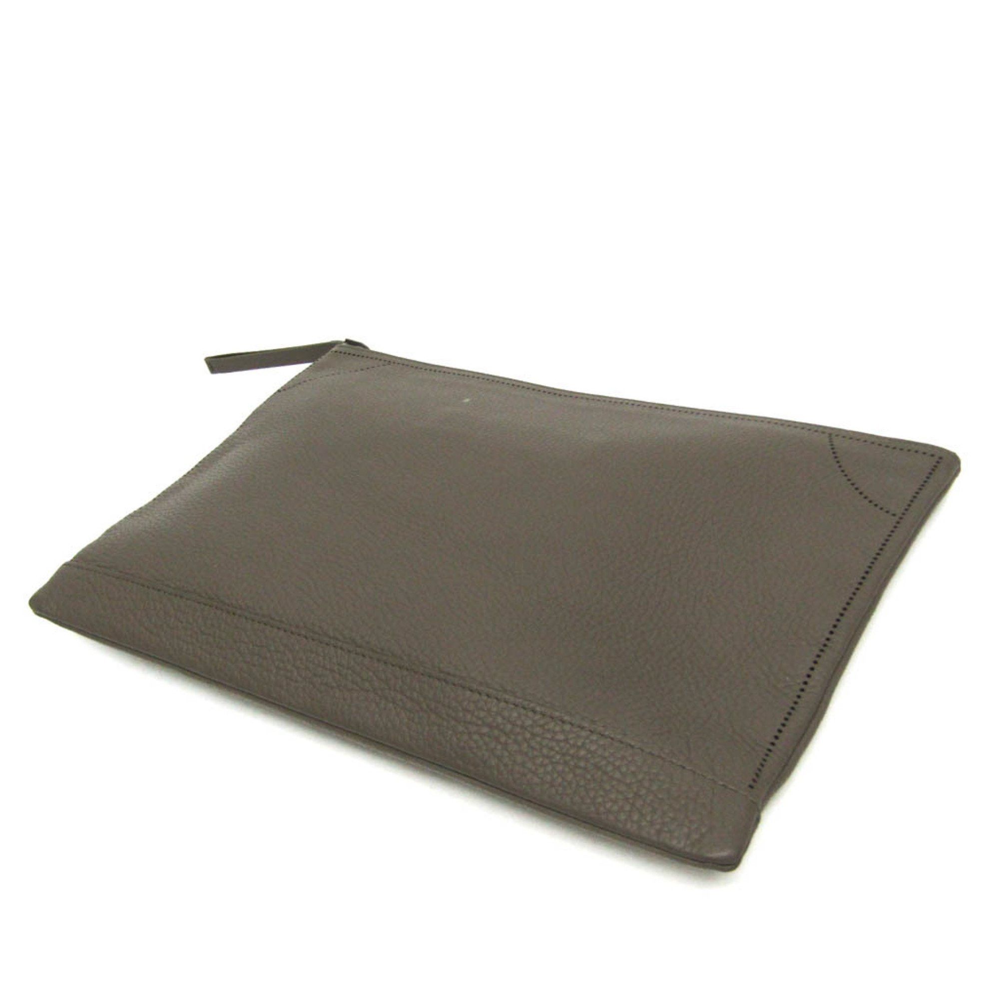Balenciaga Balenciaga Classical Clutch Pouch 459511 Women,Men Leather Clutch Bag Grayish Size ONE SIZE - 2 Thumbnail