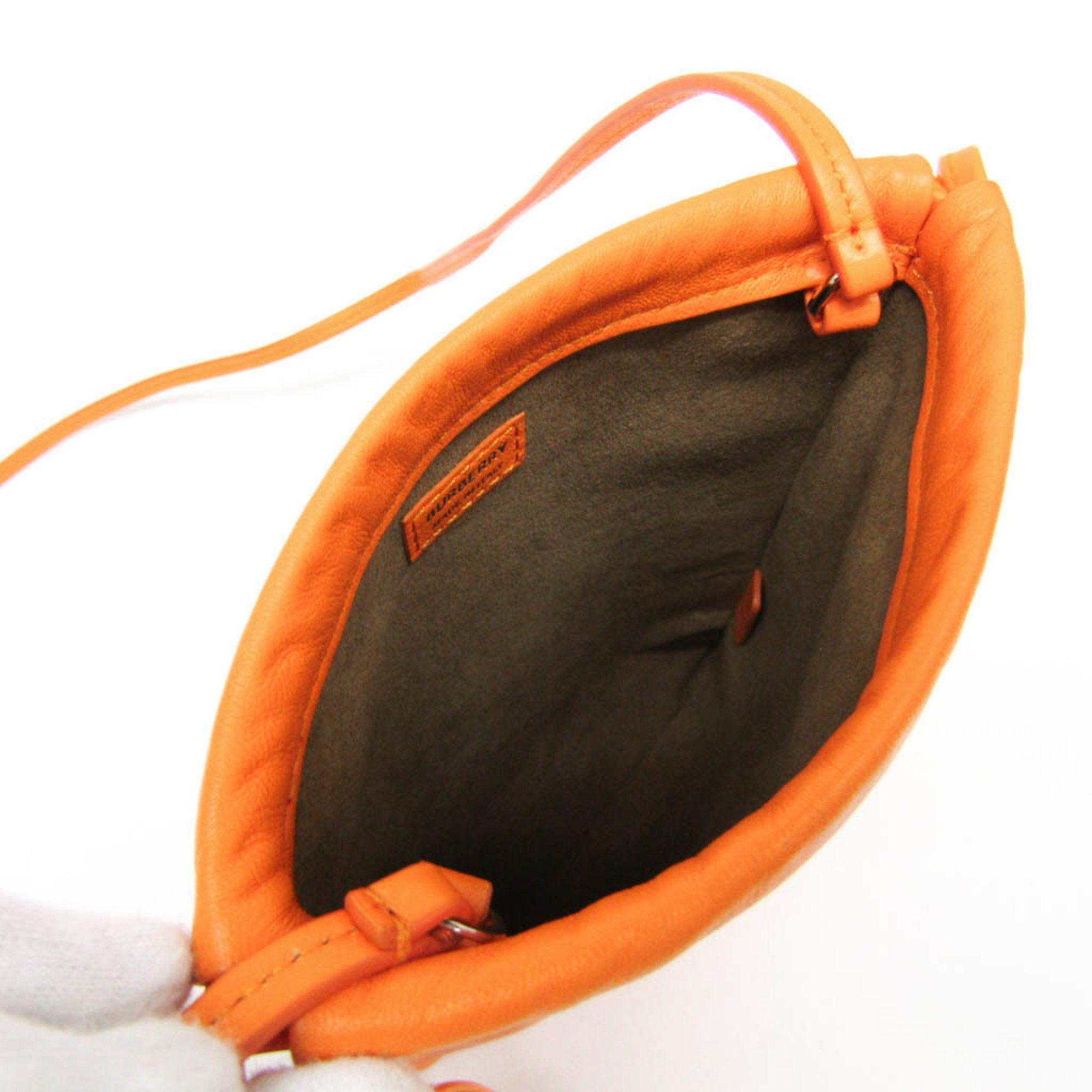 Burberry Burberry Smartphone Bag Women's Leather Shoulder Bag Orange Size ONE SIZE - 3 Thumbnail