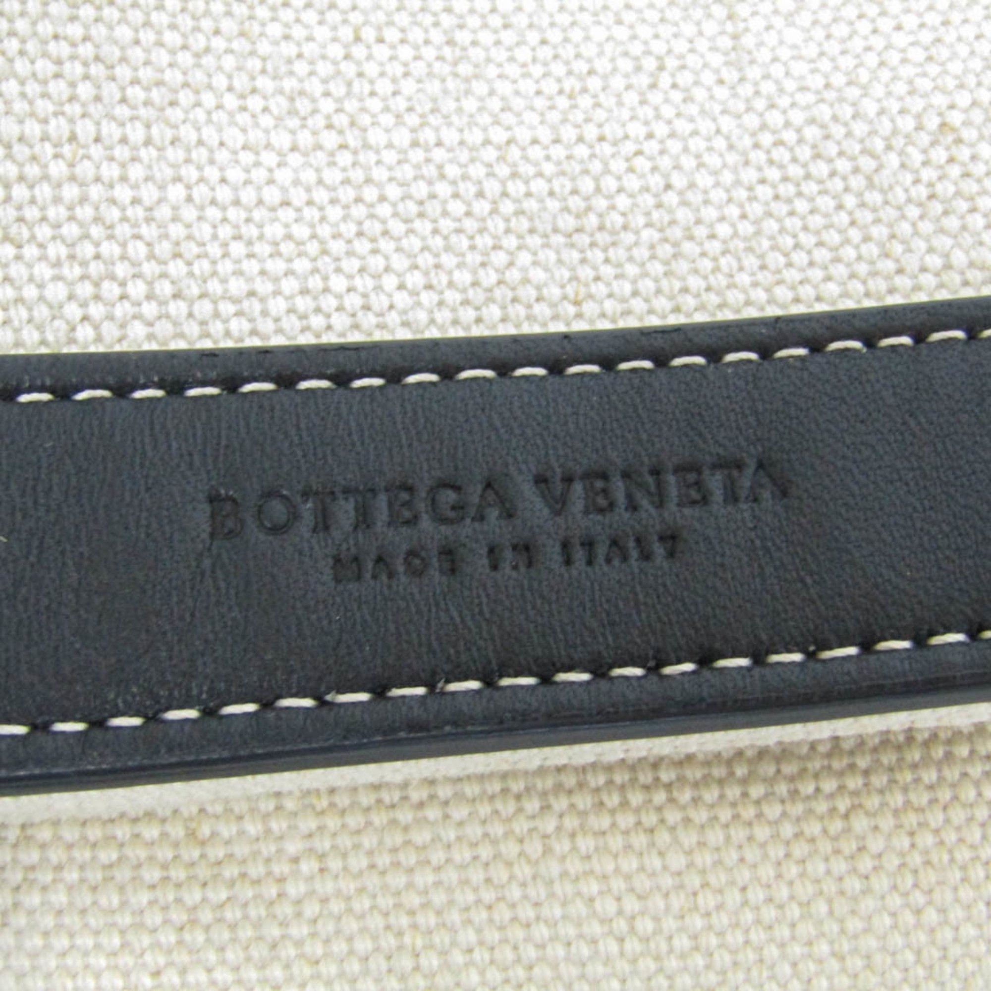 Bottega Veneta Bottega Veneta Women's Leather,Canvas Shoulder Bag Beige,Black Size ONE SIZE - 9 Thumbnail