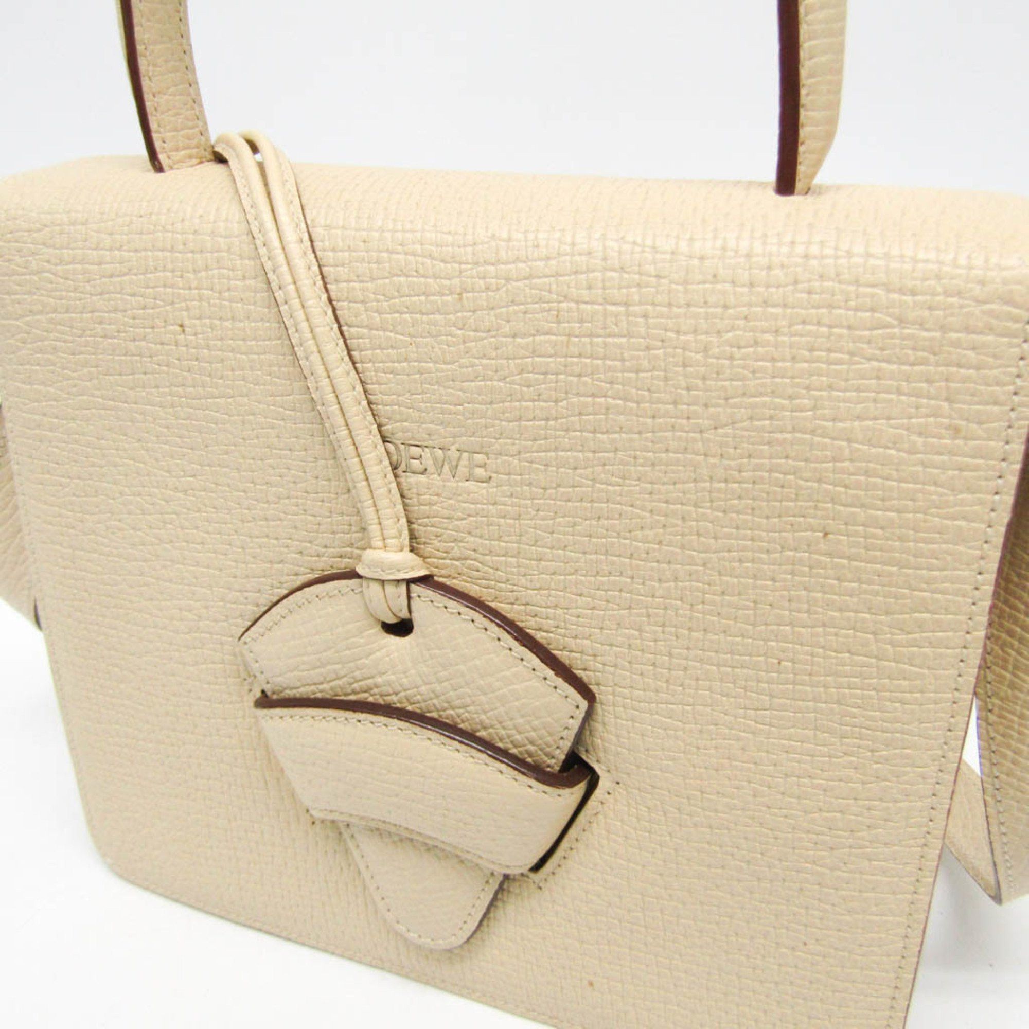 Loewe Loewe Barcelona Women's Leather Handbag,Shoulder Bag Cream Size ONE SIZE - 4 Thumbnail
