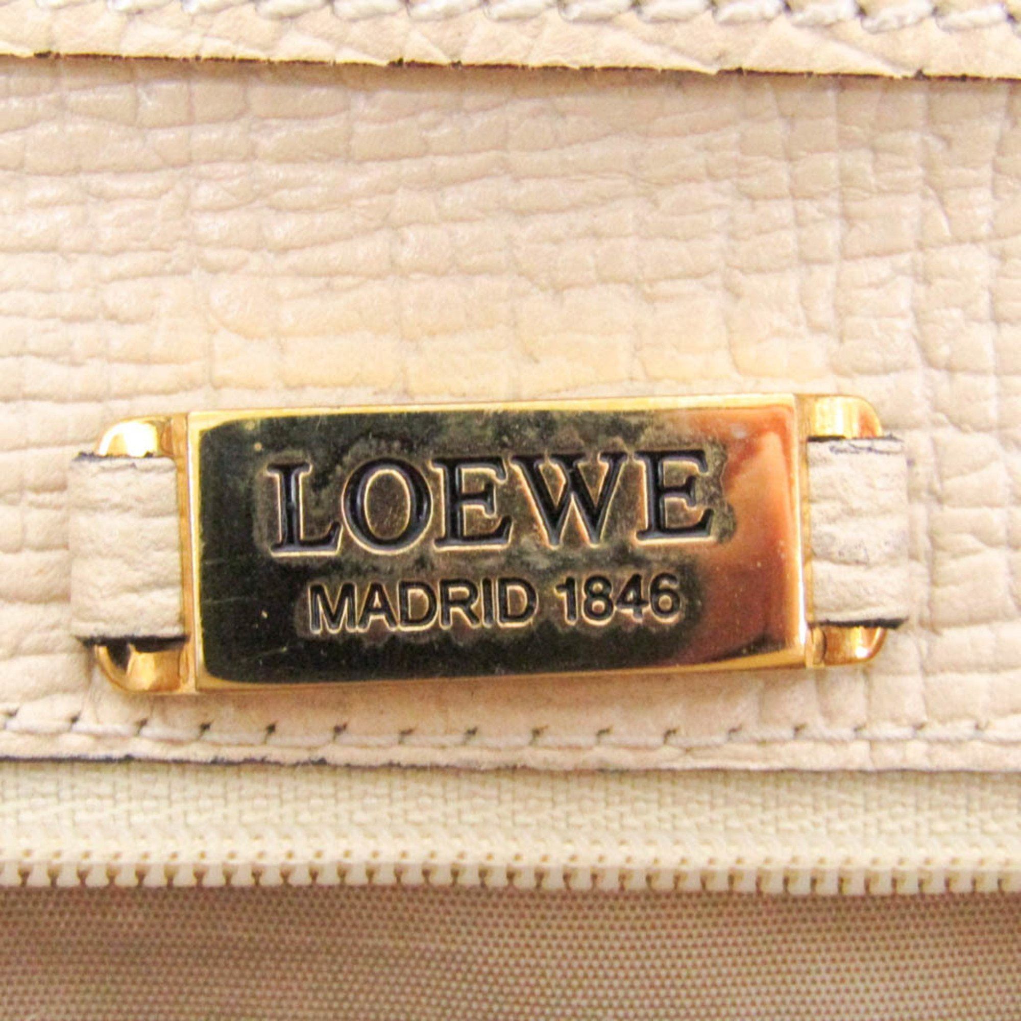 Loewe Loewe Barcelona Women's Leather Handbag,Shoulder Bag Cream Size ONE SIZE - 10 Thumbnail
