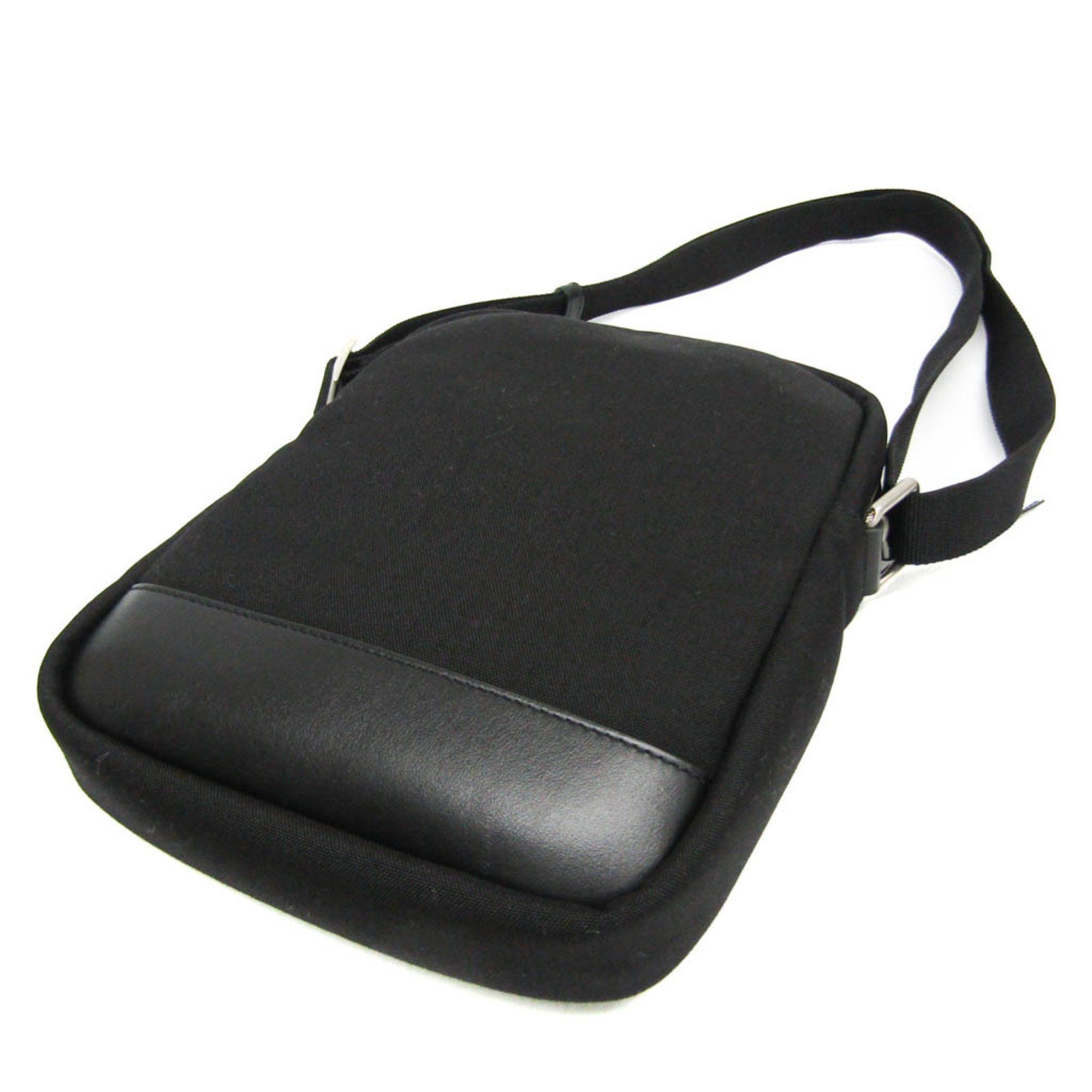 Saint Laurent Paris Saint Laurent Rivington 482777 Men,Women Leather,Canvas Shoulder Bag Black Size ONE SIZE - 3 Thumbnail