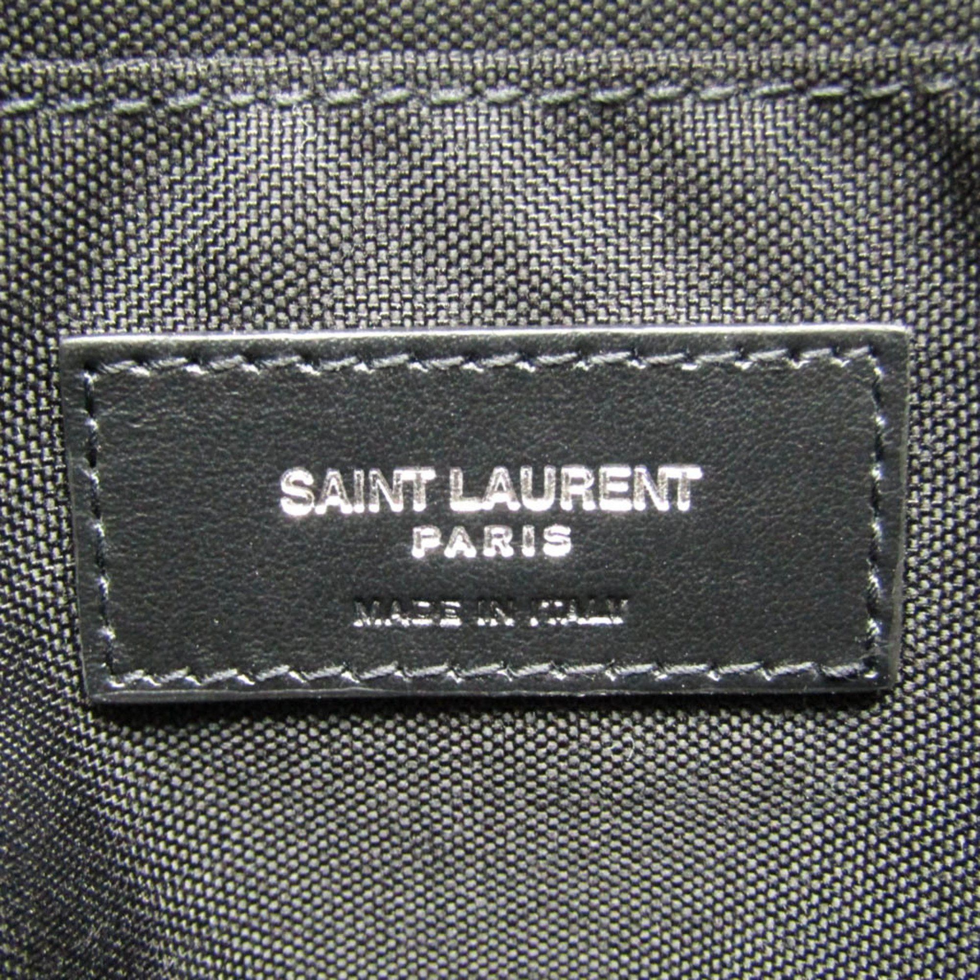 Saint Laurent Paris Saint Laurent Rivington 482777 Men,Women Leather,Canvas Shoulder Bag Black Size ONE SIZE - 8 Thumbnail