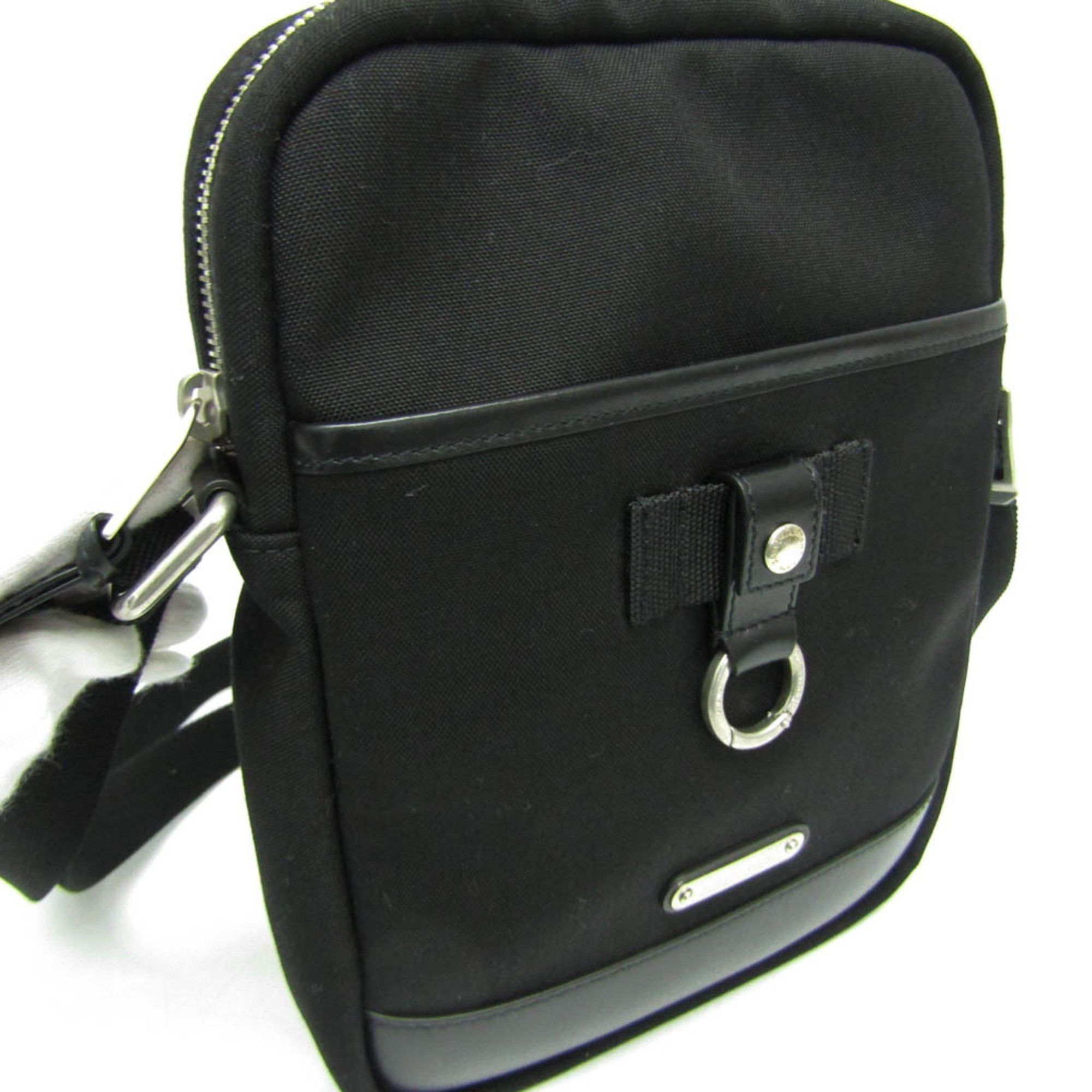 Saint Laurent Paris Saint Laurent Rivington 482777 Men,Women Leather,Canvas Shoulder Bag Black Size ONE SIZE - 5 Thumbnail