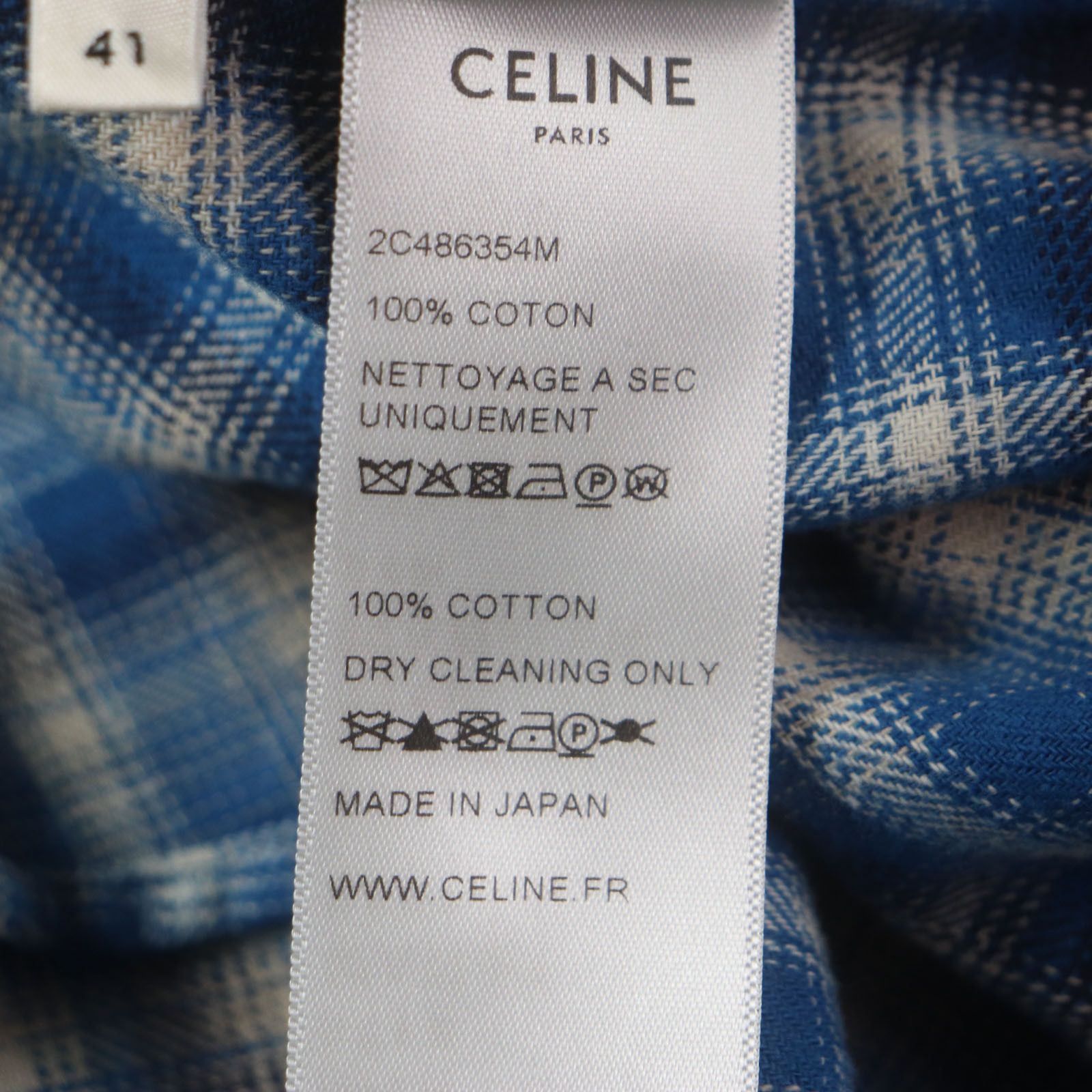 Celine Celine Celine Loose Shirt Cotton Shirt Cotton Dress Shirt 2C486354M DUTY FREE for USA Size ONE SIZE - 7 Thumbnail