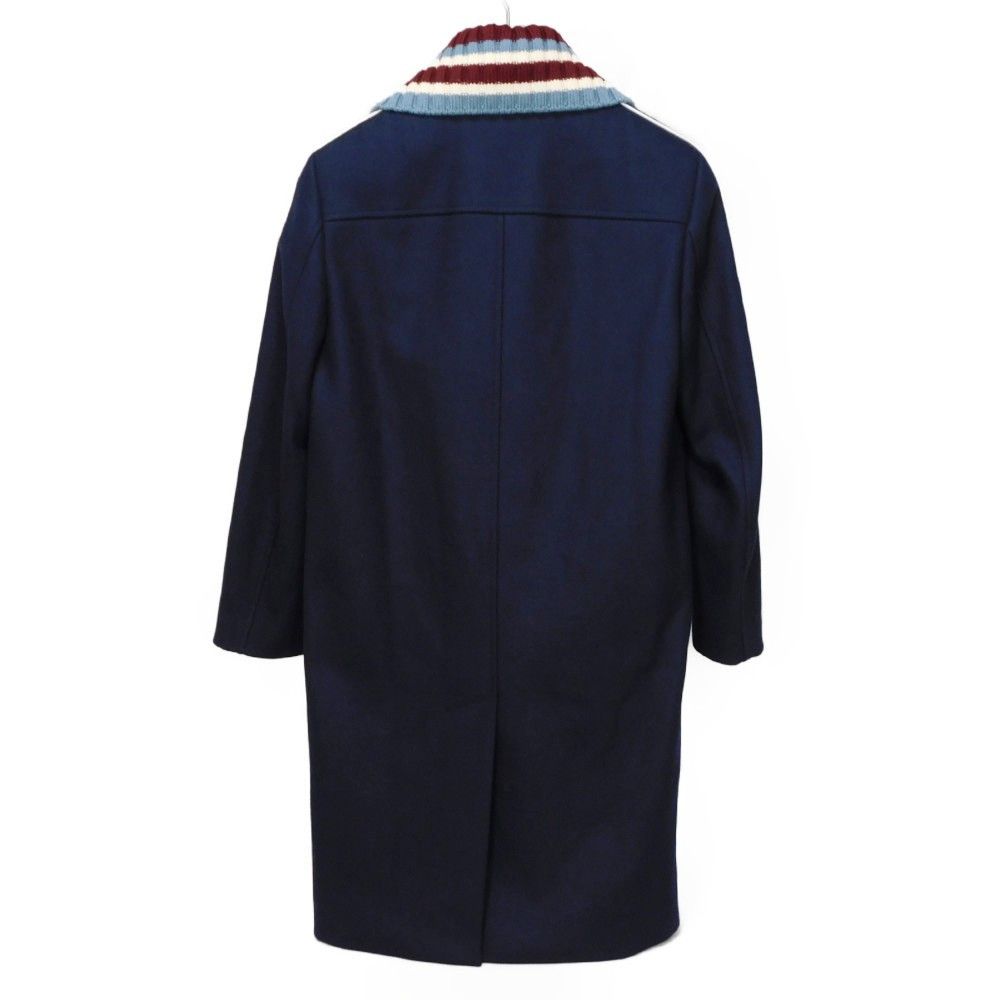 Valentino Valentino Valentino Rib Coat Wool Trench Coat Leather Outerwear Size ONE SIZE - 2 Thumbnail