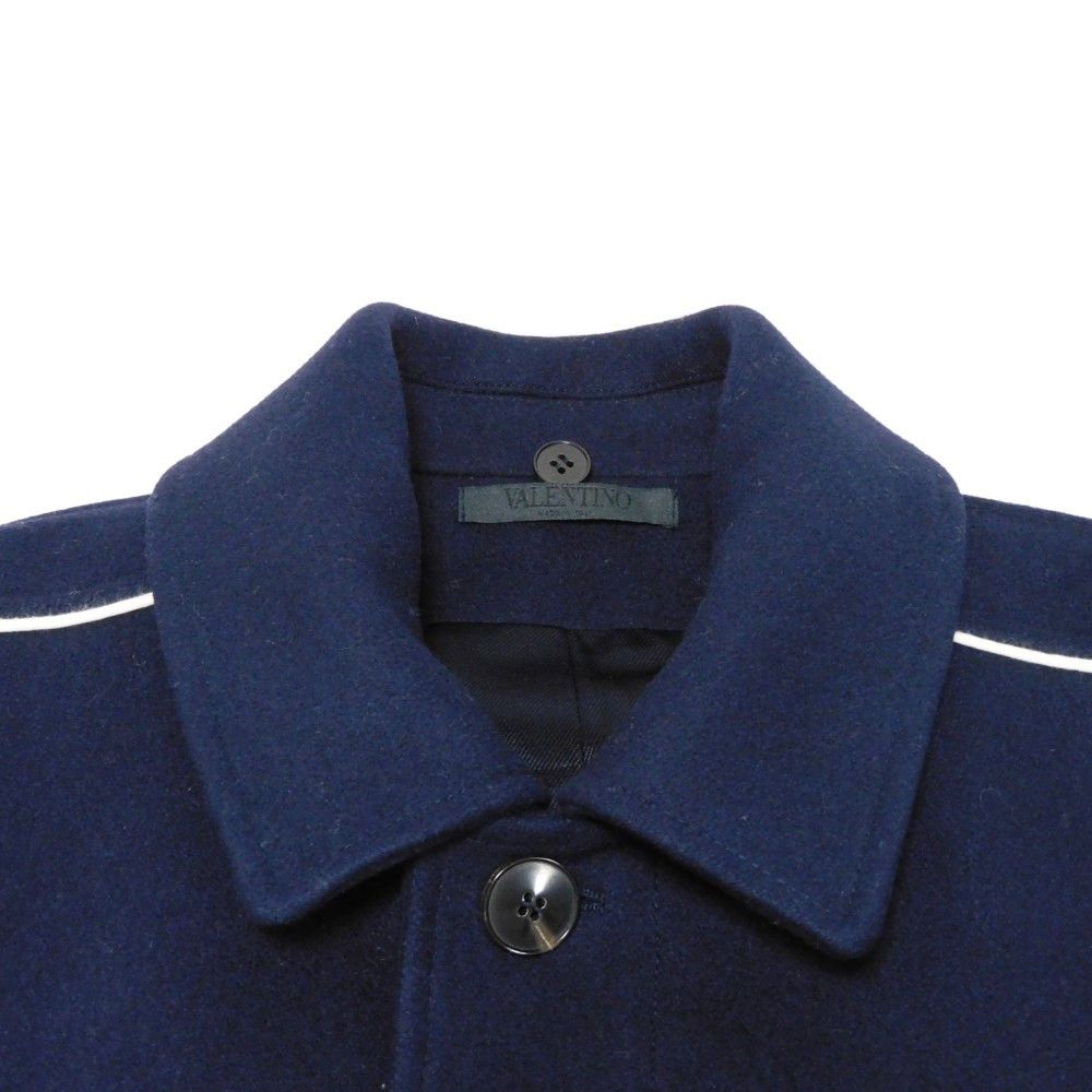 Valentino Valentino Valentino Rib Coat Wool Trench Coat Leather Outerwear Size ONE SIZE - 12 Thumbnail