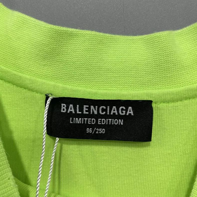 Balenciaga Fluorescent Green Logo Long Sleeve Top Size S / US 4 / IT 40 - 3 Thumbnail