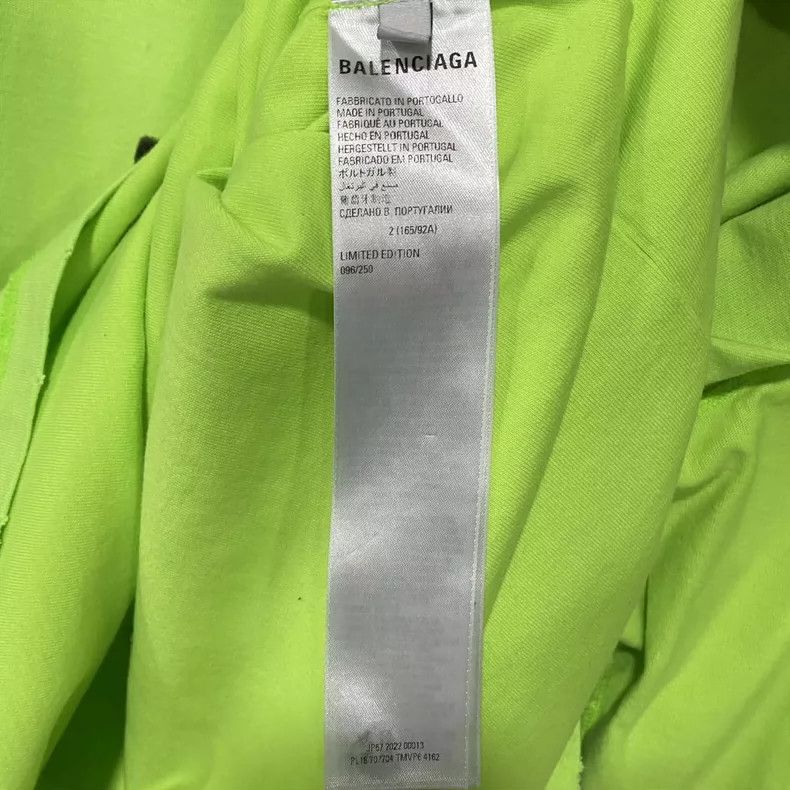 Balenciaga Fluorescent Green Logo Long Sleeve Top Size S / US 4 / IT 40 - 5 Thumbnail