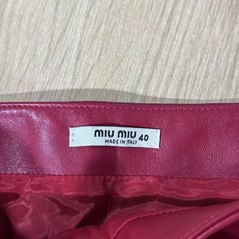 Miu Miu Full Rhinestone Leather Skirt by MIUMIU Size 40" / US 18 - 5 Thumbnail