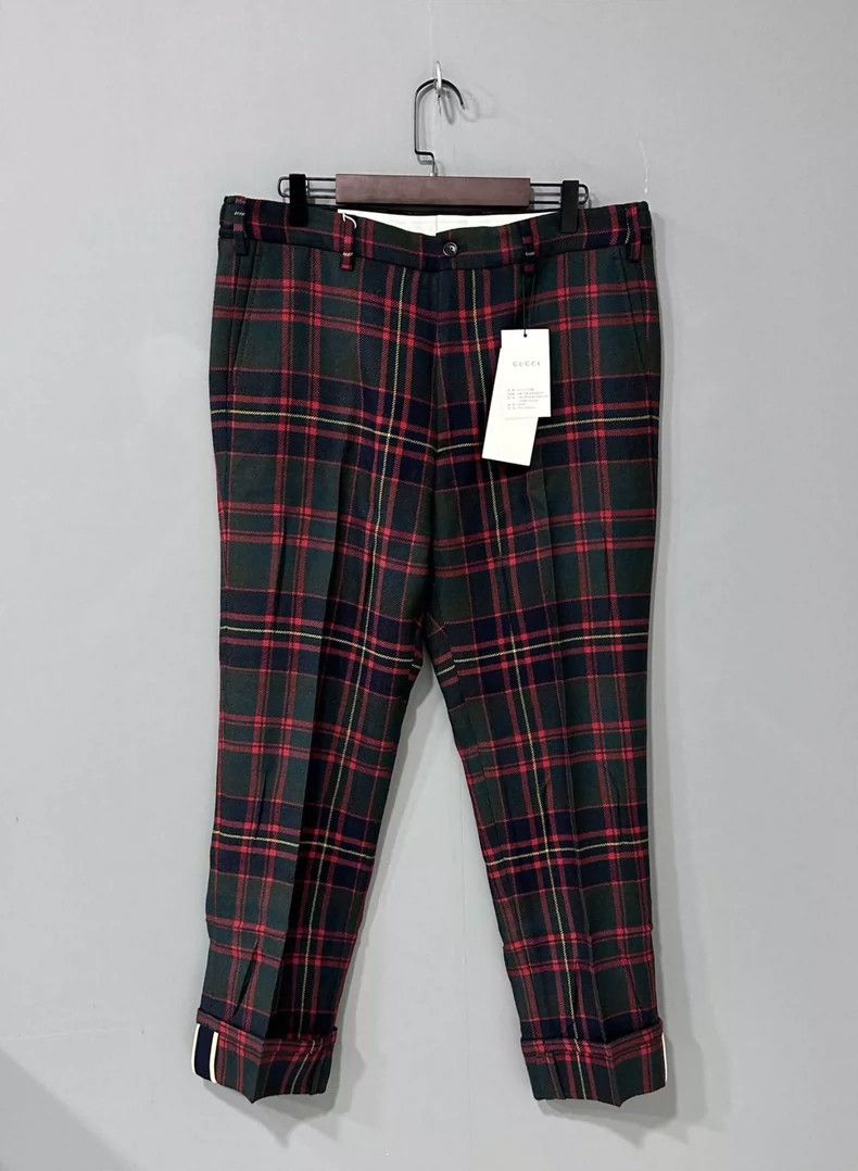 Gucci Gucci Plaid Wool Trousers Size 42" / US 20 - 2 Thumbnail
