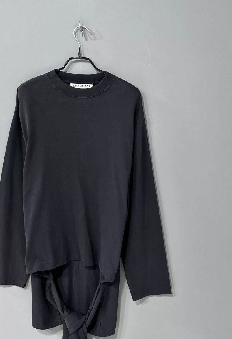 Balenciaga Balenciaga Long Sleeve Top with Tie Size M / US 6-8 / IT 42-44 - 2 Thumbnail