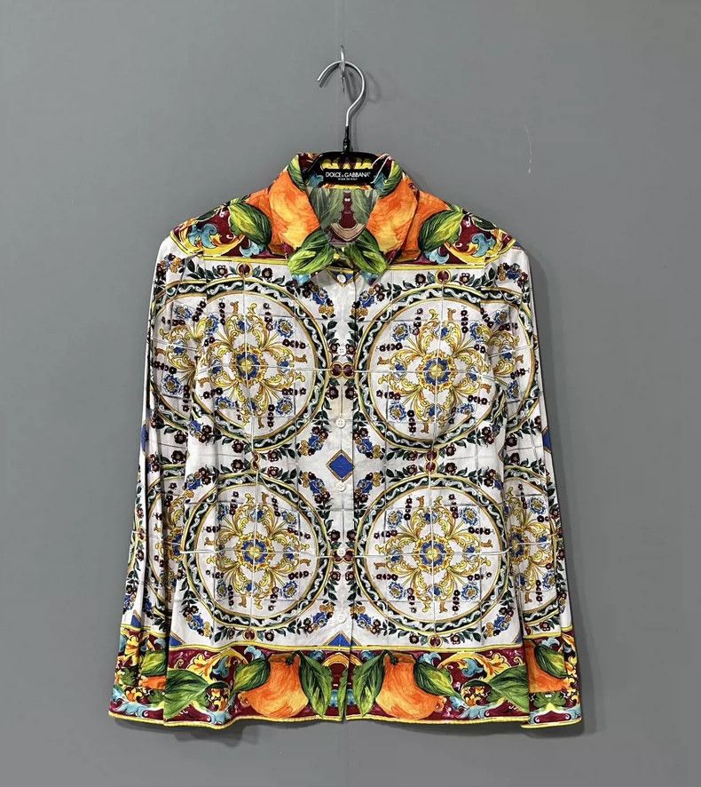 Versace Floral Pattern Versace Button-Up Shirt Size M / US 6-8 / IT 42-44 - 3 Thumbnail