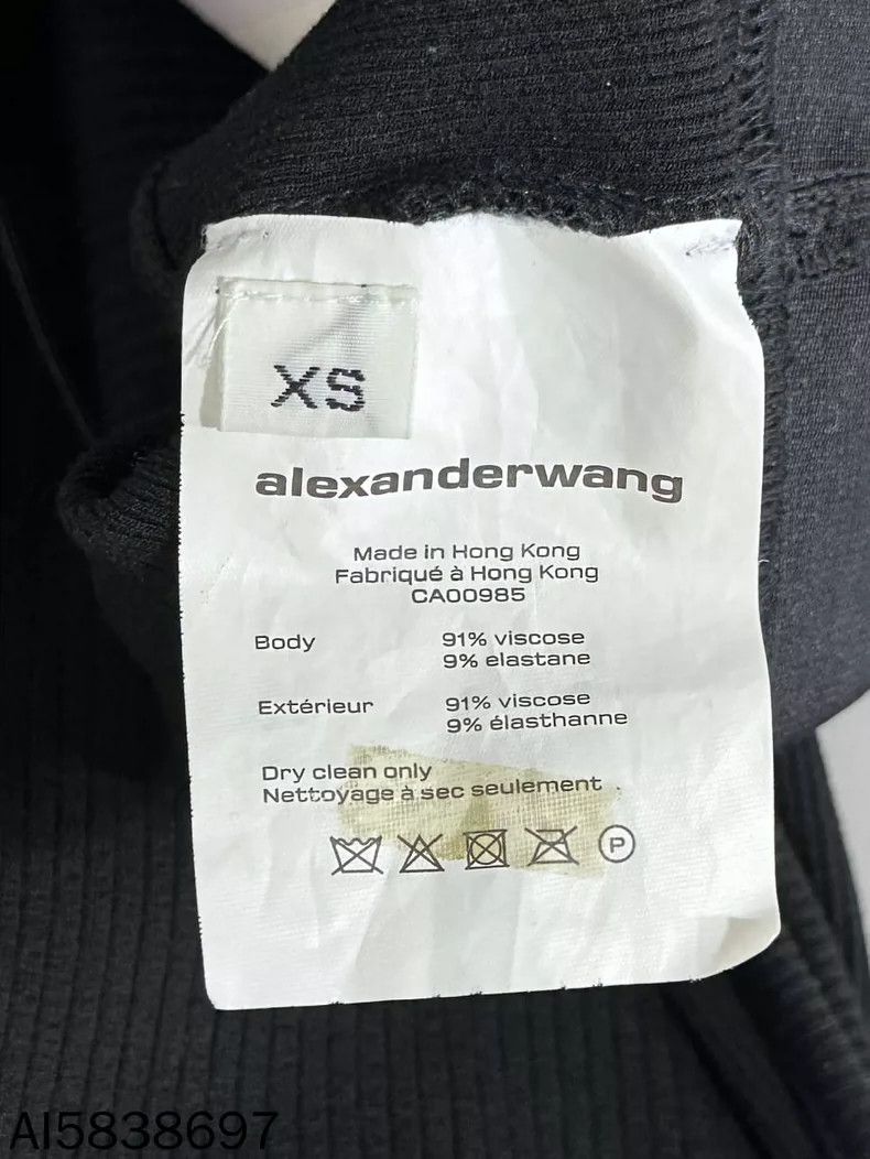 Alexander Wang Alexander Wang Black Cropped Tank Top Size XS / US 0-2 / IT 36-38 - 6 Thumbnail