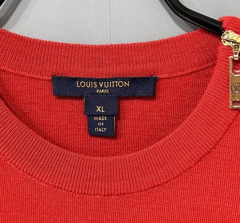 Louis Vuitton Louis Vuitton Red Cashmere Sweater Size XL / US 12-14 / IT 48-50 - 4 Thumbnail