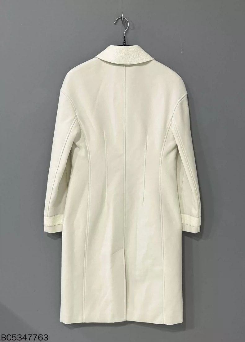 Hermes Beige Leather Autumn Winter Coat Size XS / US 0-2 / IT 36-38 - 3 Thumbnail