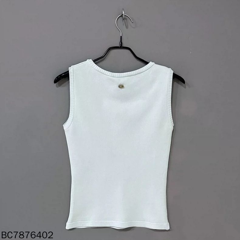 Chanel Chanel Embossed Logo Knit Sleeveless Top Size M / US 6-8 / IT 42-44 - 3 Thumbnail