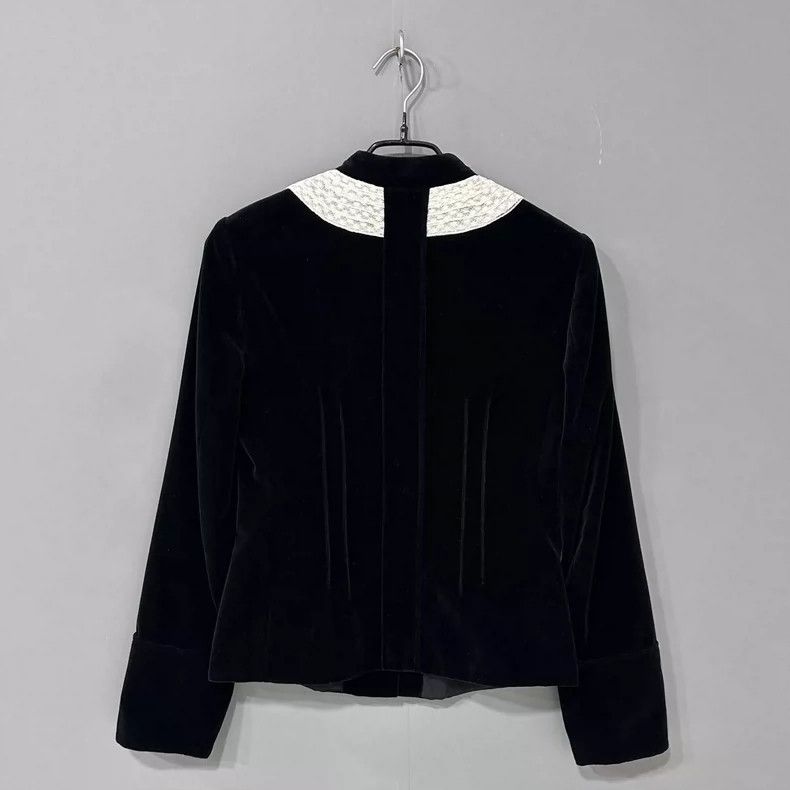Dior Luxurious Velvet Lace Collar Jacket Size XS / US 0-2 / IT 36-38 - 3 Thumbnail