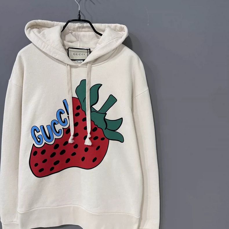 Gucci Strawberry Print Hoodie by Gucci Size XS / US 0-2 / IT 36-38 - 2 Thumbnail