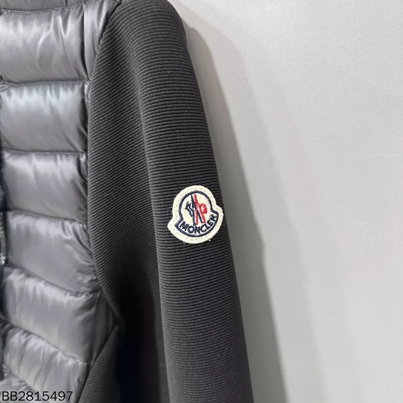 Moncler Black Knit Padded Jacket by Moncler Size L / US 10 / IT 46 - 5 Thumbnail