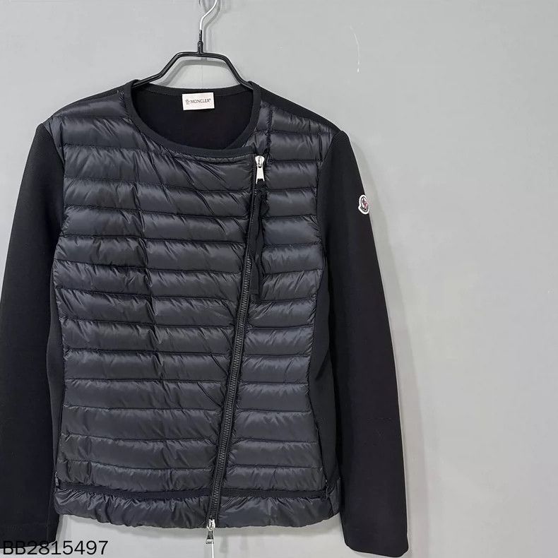 Moncler Black Knit Padded Jacket by Moncler Size L / US 10 / IT 46 - 2 Thumbnail